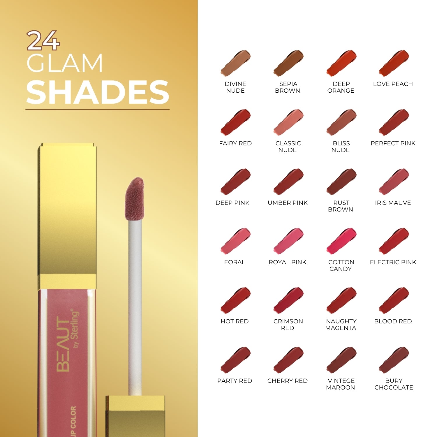 Super Lustrous Intense Glossy Liquid Lip Color, 12HR Long Stay, Smudge-Proof & Transfer-Proof (5ml)