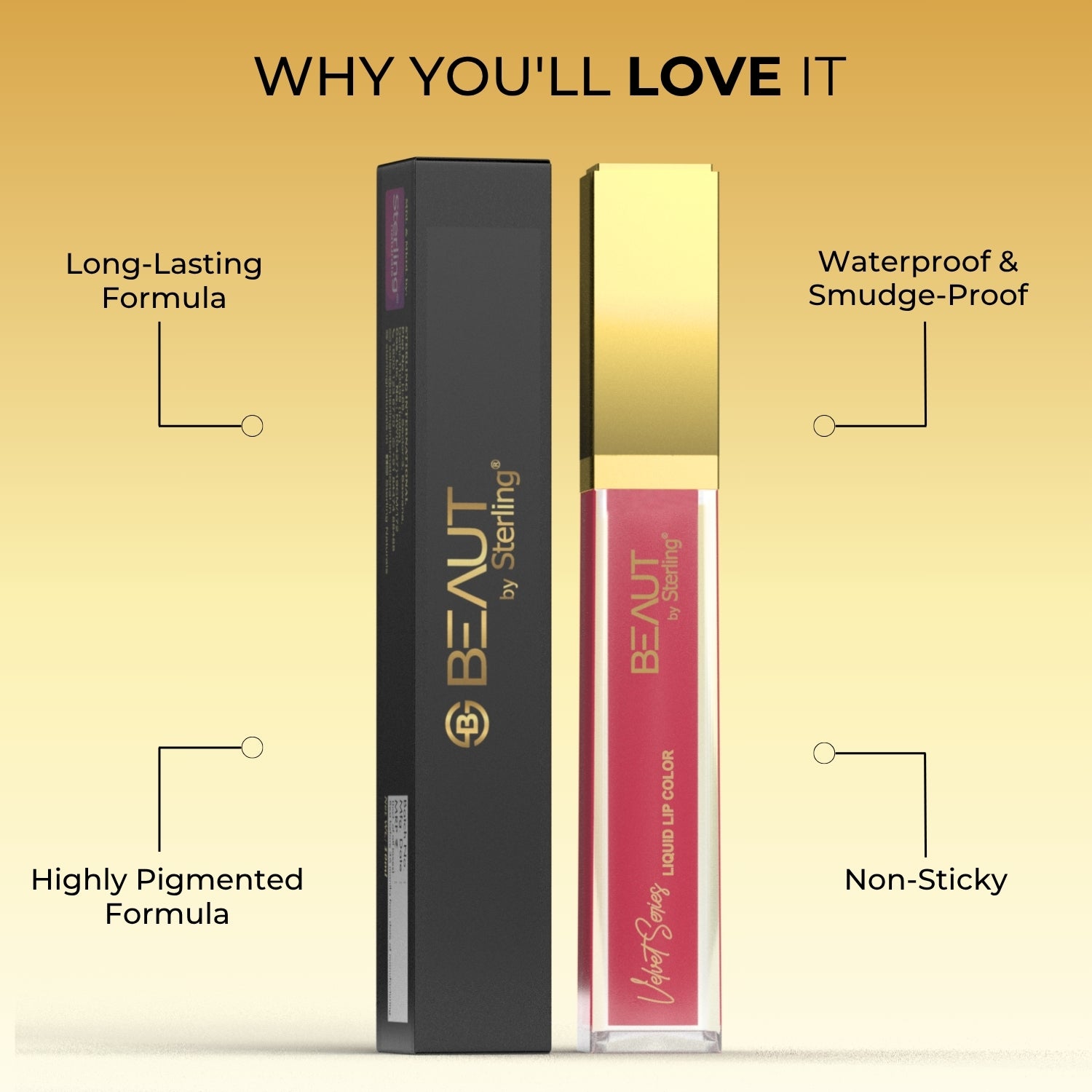 Super Lustrous Intense Glossy Liquid Lip Color, 12HR Long Stay, Smudge-Proof & Transfer-Proof (5ml)