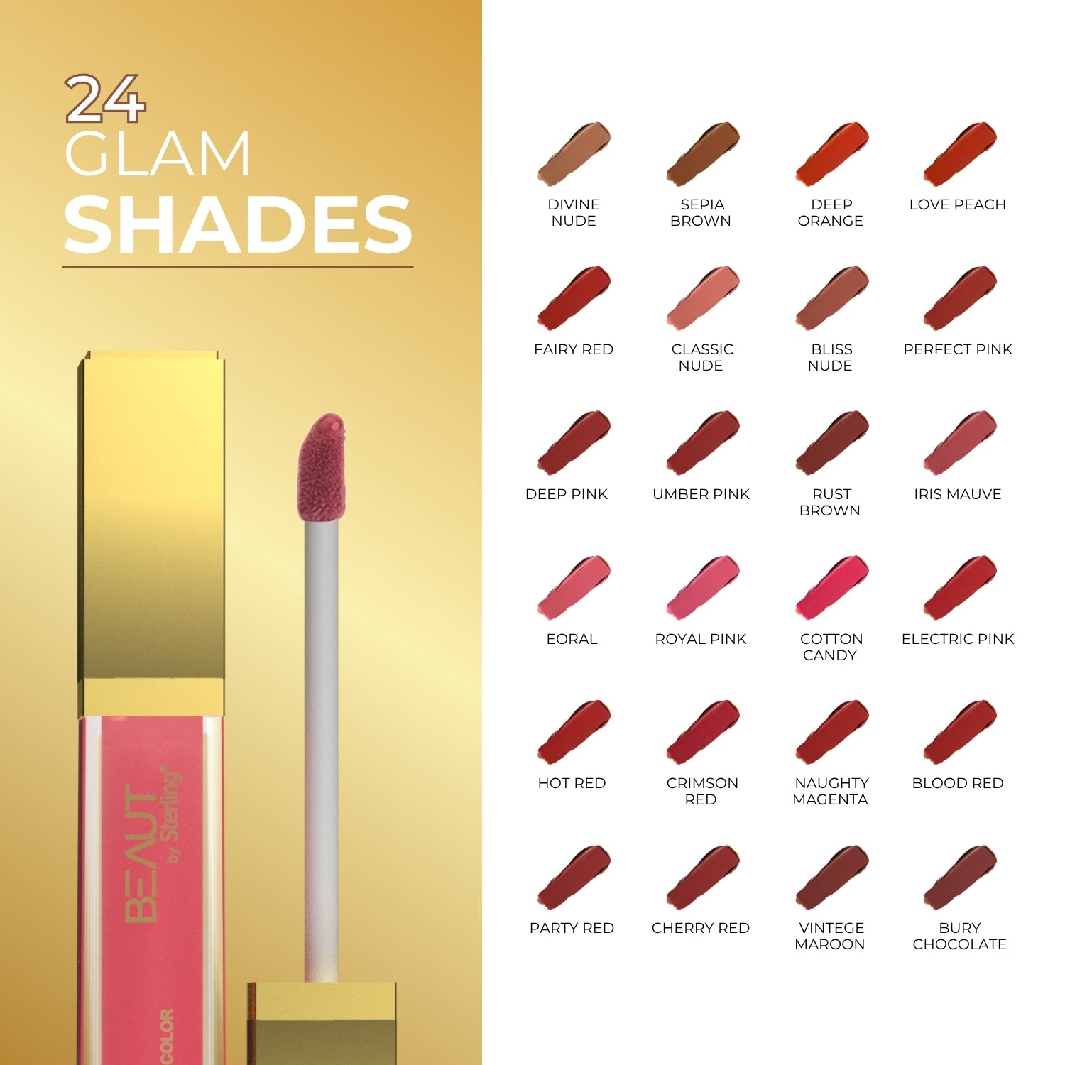 Super Lustrous Intense Glossy Liquid Lip Color, 12HR Long Stay, Smudge-Proof & Transfer-Proof (5ml)