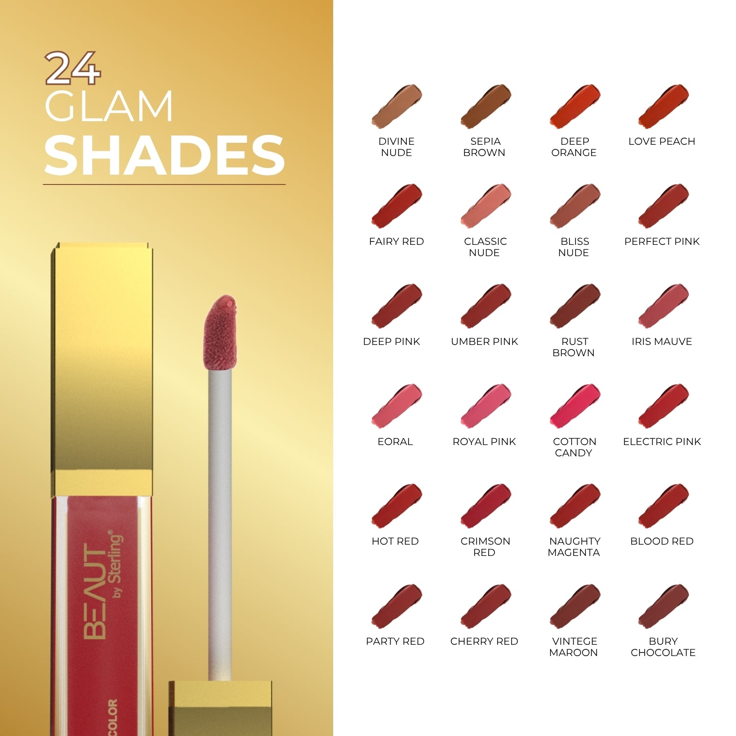 Super Lustrous Intense Glossy Liquid Lip Color, 12HR Long Stay, Smudge-Proof & Transfer-Proof (5ml)