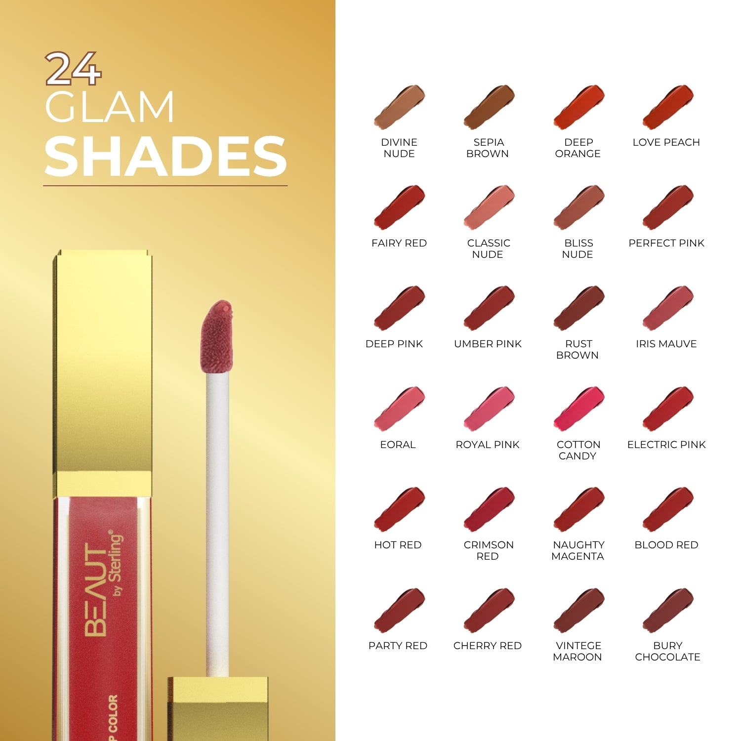 Super Lustrous Intense Glossy Liquid Lip Color, 12HR Long Stay, Smudge-Proof & Transfer-Proof (5ml)