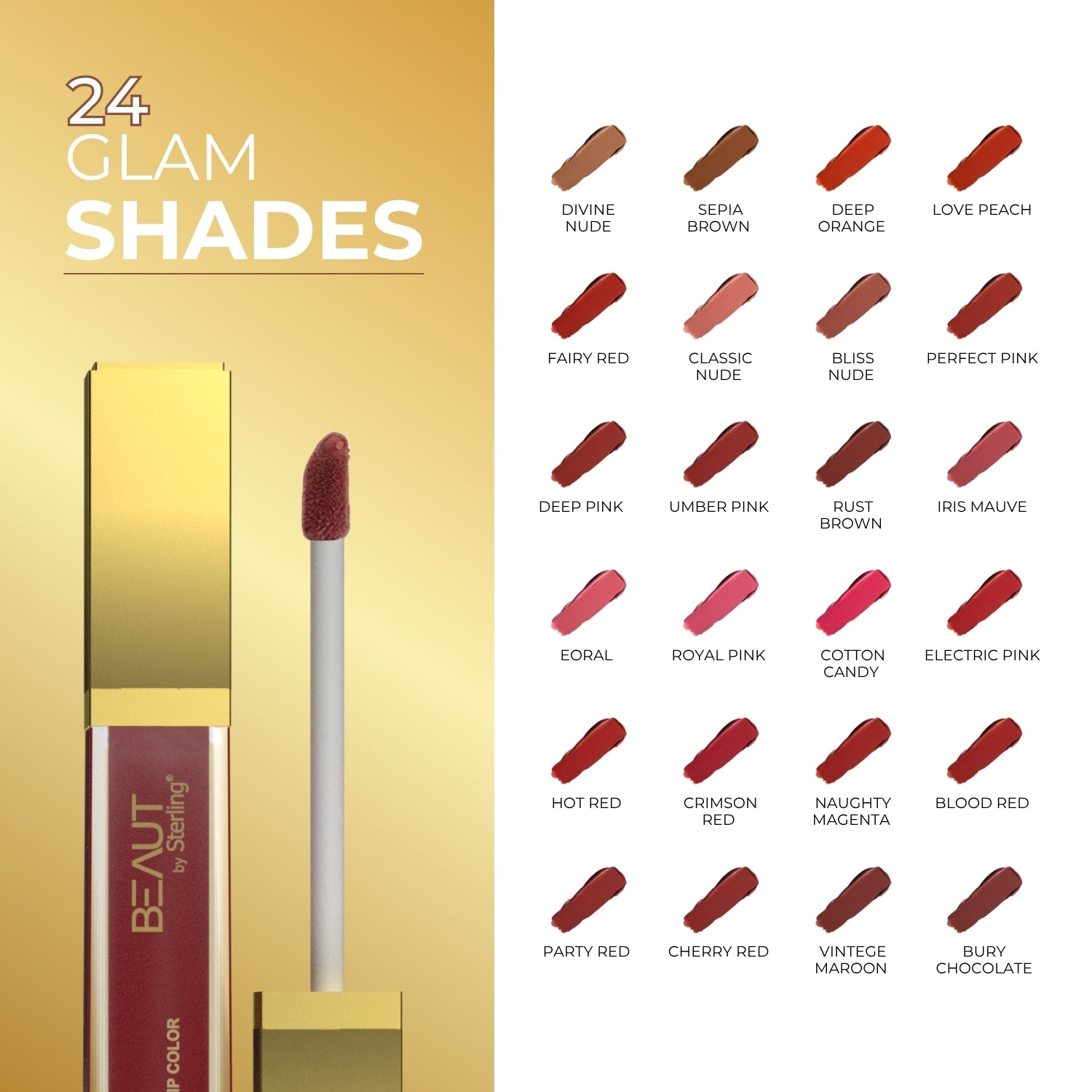 Super Lustrous Intense Glossy Liquid Lip Color, 12HR Long Stay, Smudge-Proof & Transfer-Proof (5ml)