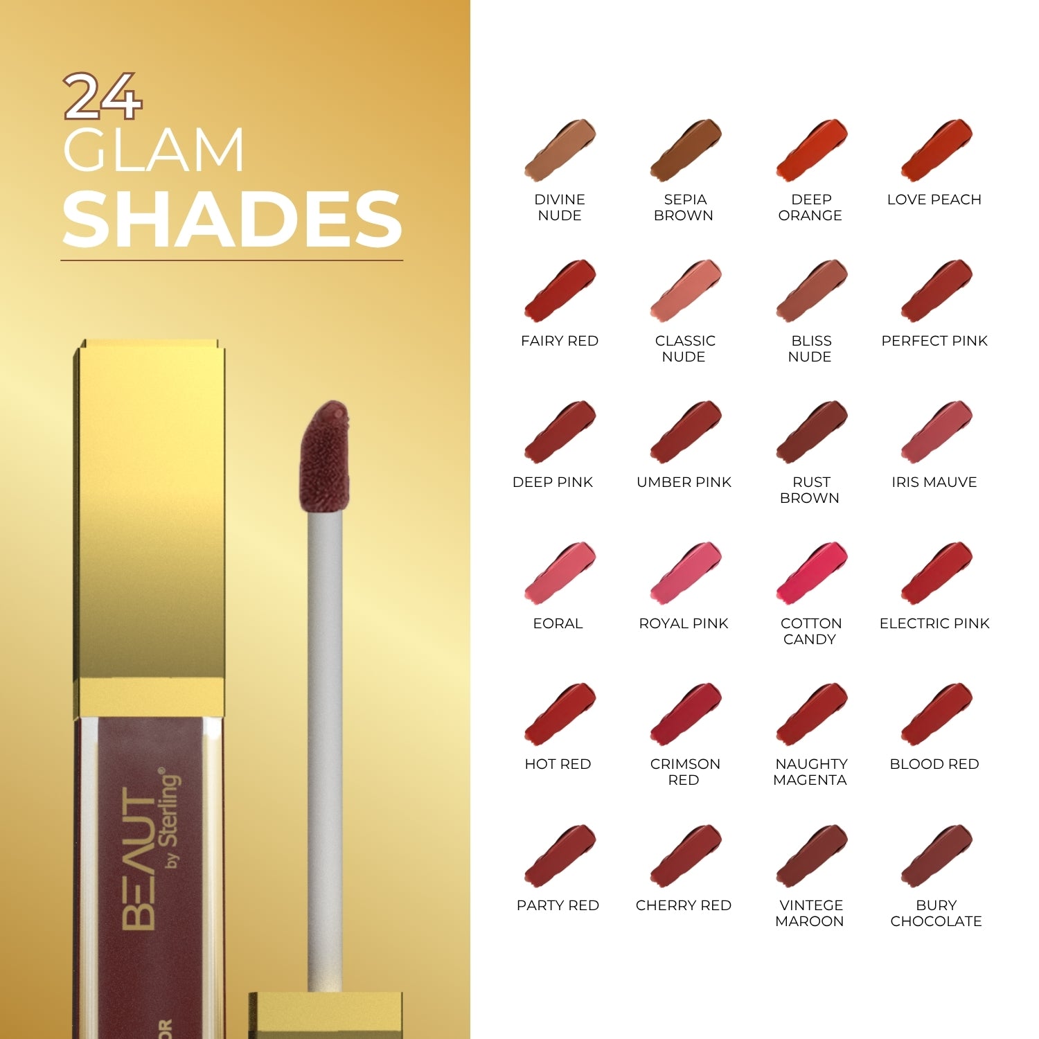Super Lustrous Intense Glossy Liquid Lip Color, 12HR Long Stay, Smudge-Proof & Transfer-Proof (5ml)
