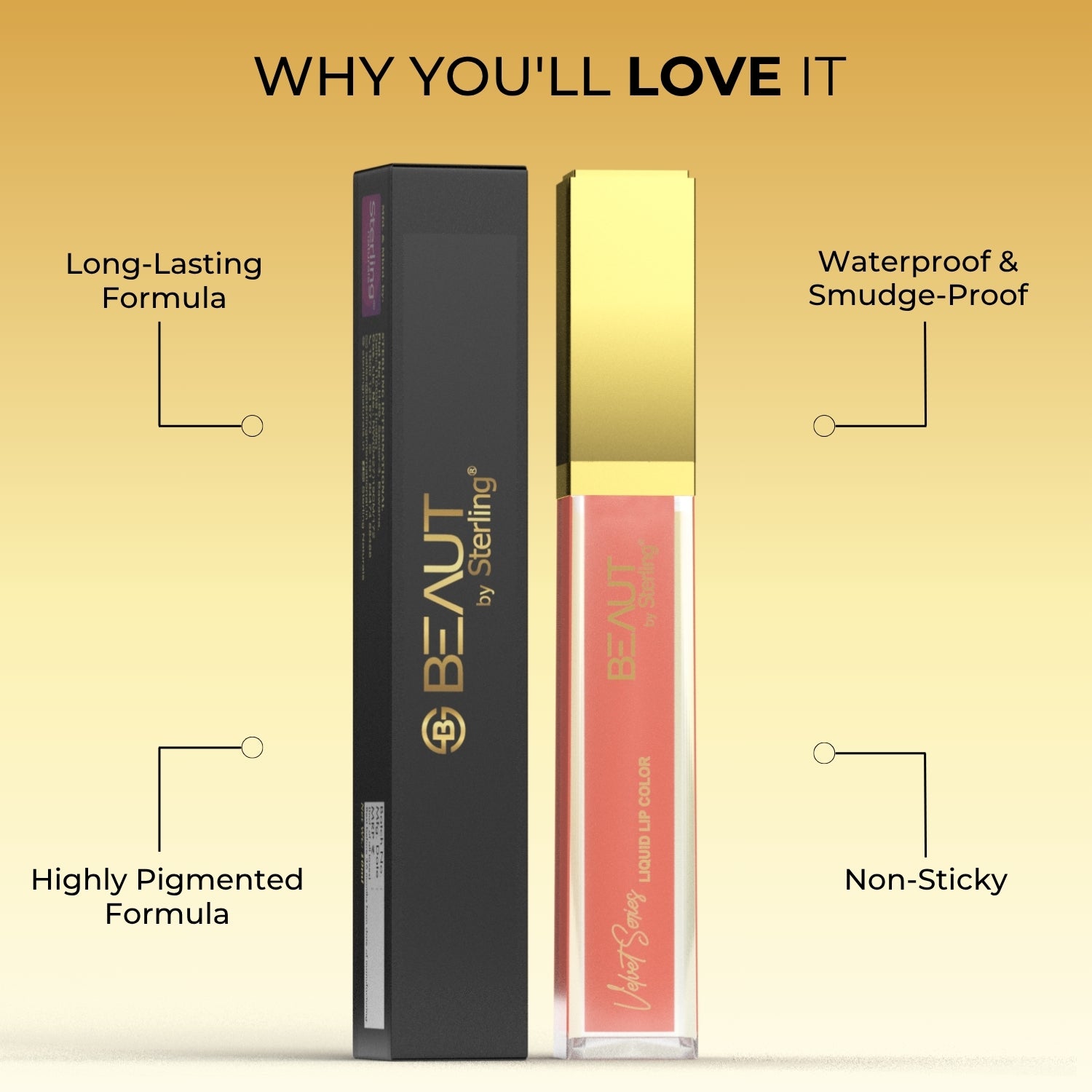 Super Lustrous Intense Glossy Liquid Lip Color, 12HR Long Stay, Smudge-Proof & Transfer-Proof (5ml)