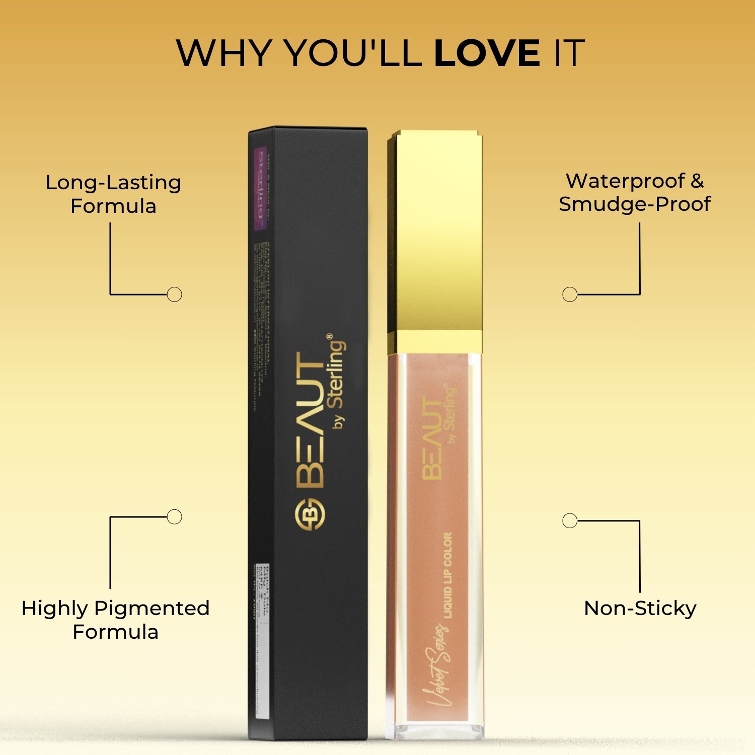 Super Lustrous Intense Glossy Liquid Lip Color, 12HR Long Stay, Smudge-Proof & Transfer-Proof (5ml)