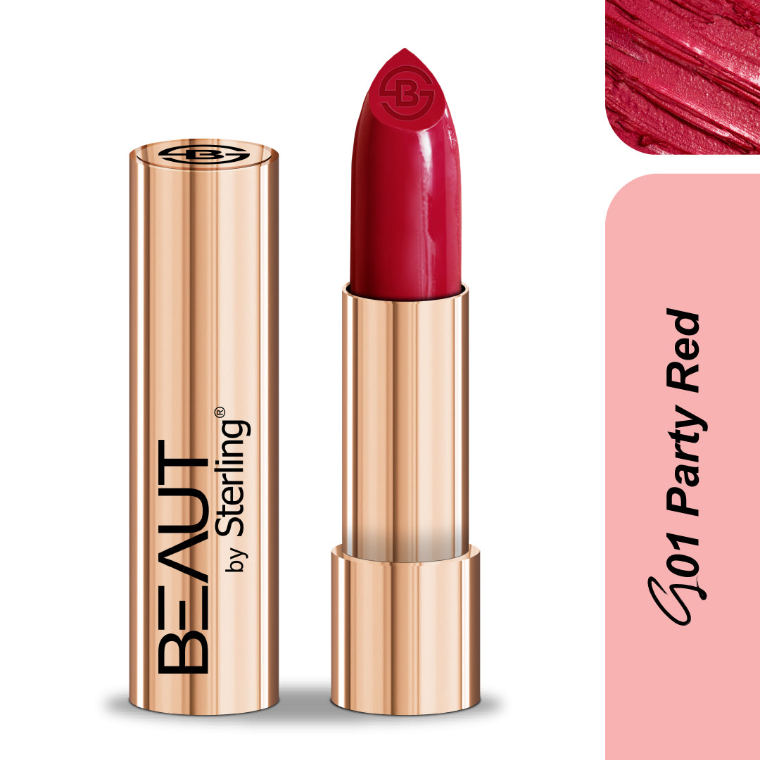 Super Lustrous Intense Glossy Lipstick, 12HR Long Stay, Smudge-Proof & Transfer-Proof (4 g)