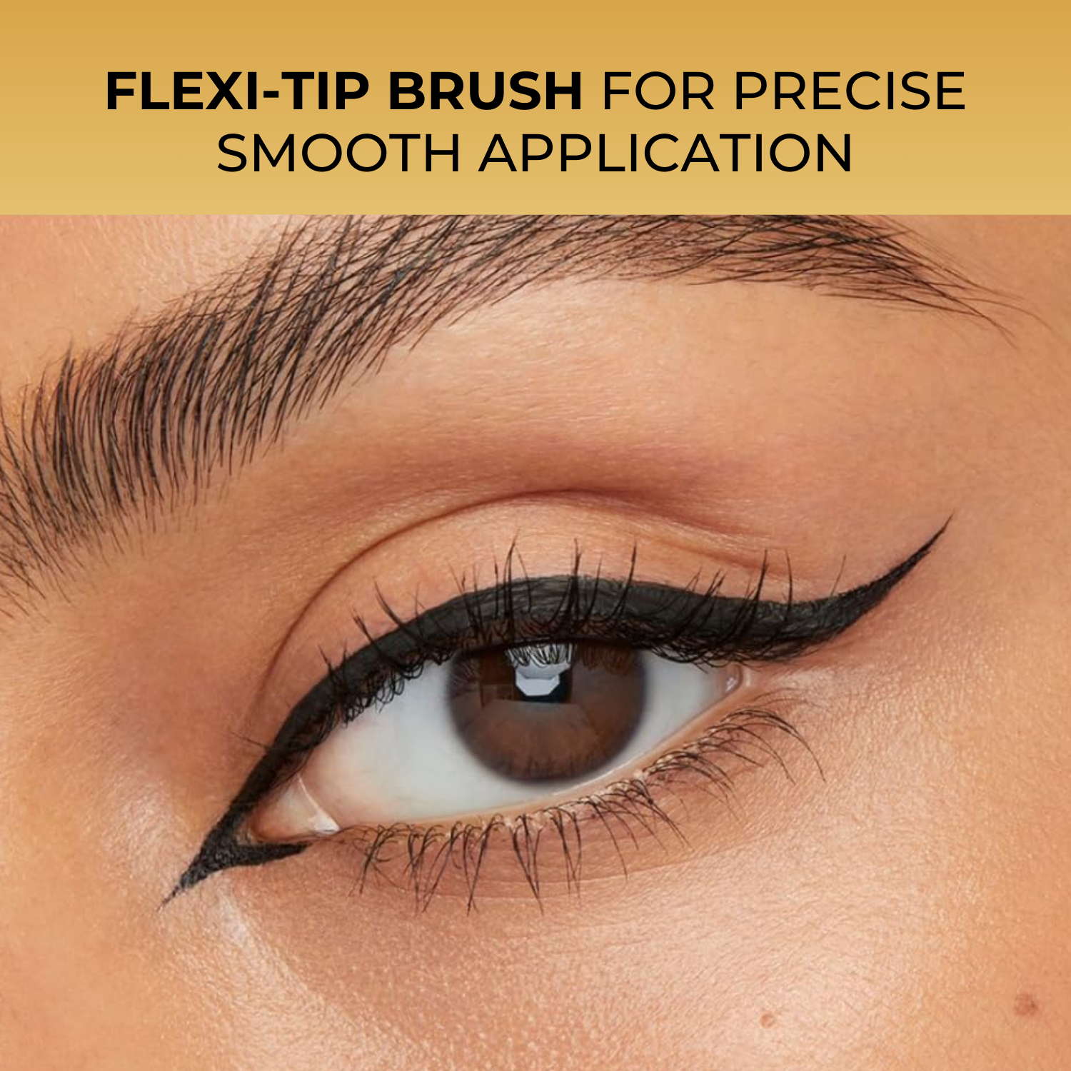 Liquid Glossy Eyeliner - Black, Smudge-proof & Waterproof, 24HR Long Wear, Flexi Tip Brush for Precise Application (7 ml)