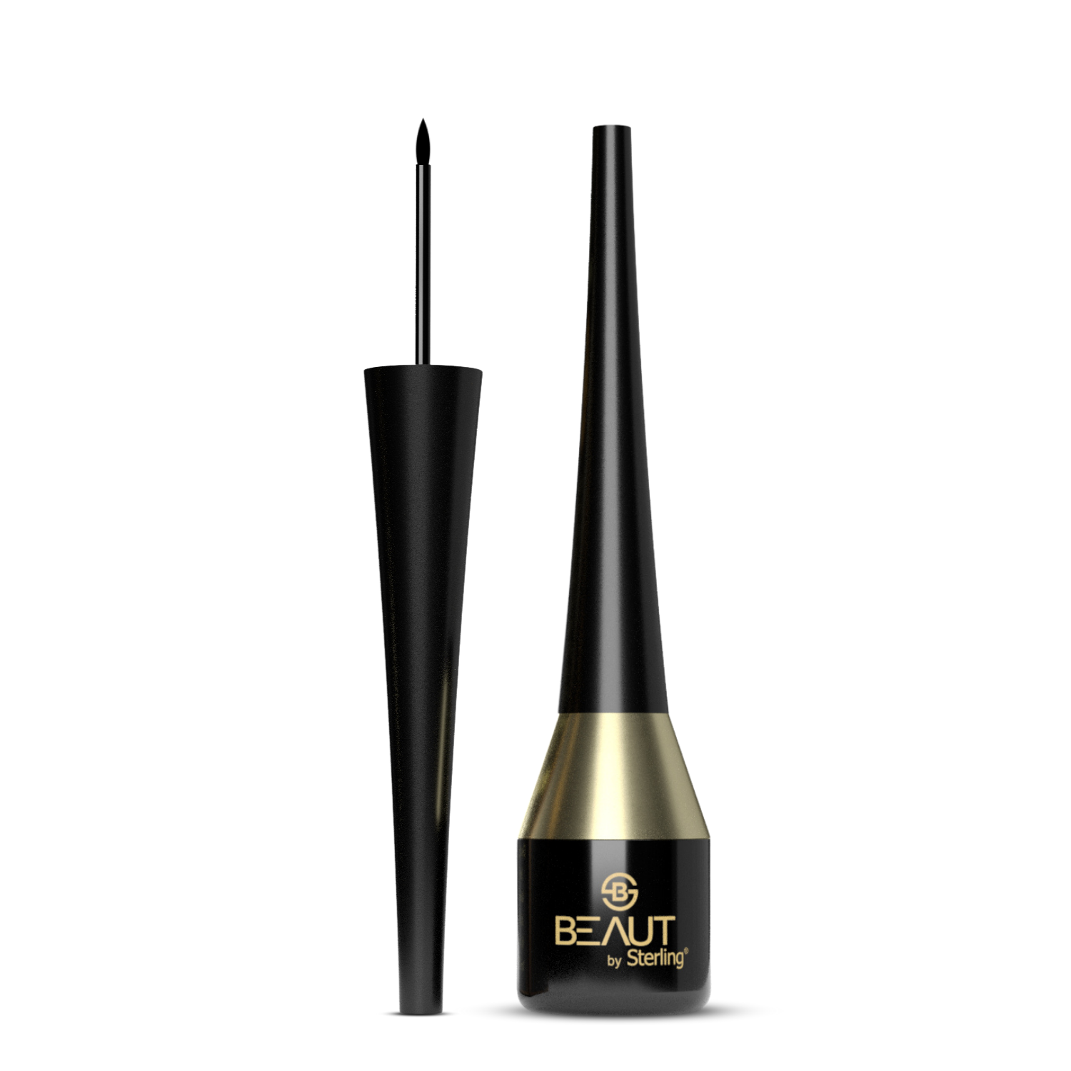 Liquid Glossy Eyeliner - Black, Smudge-proof & Waterproof, 24HR Long Wear, Flexi Tip Brush for Precise Application (7 ml)
