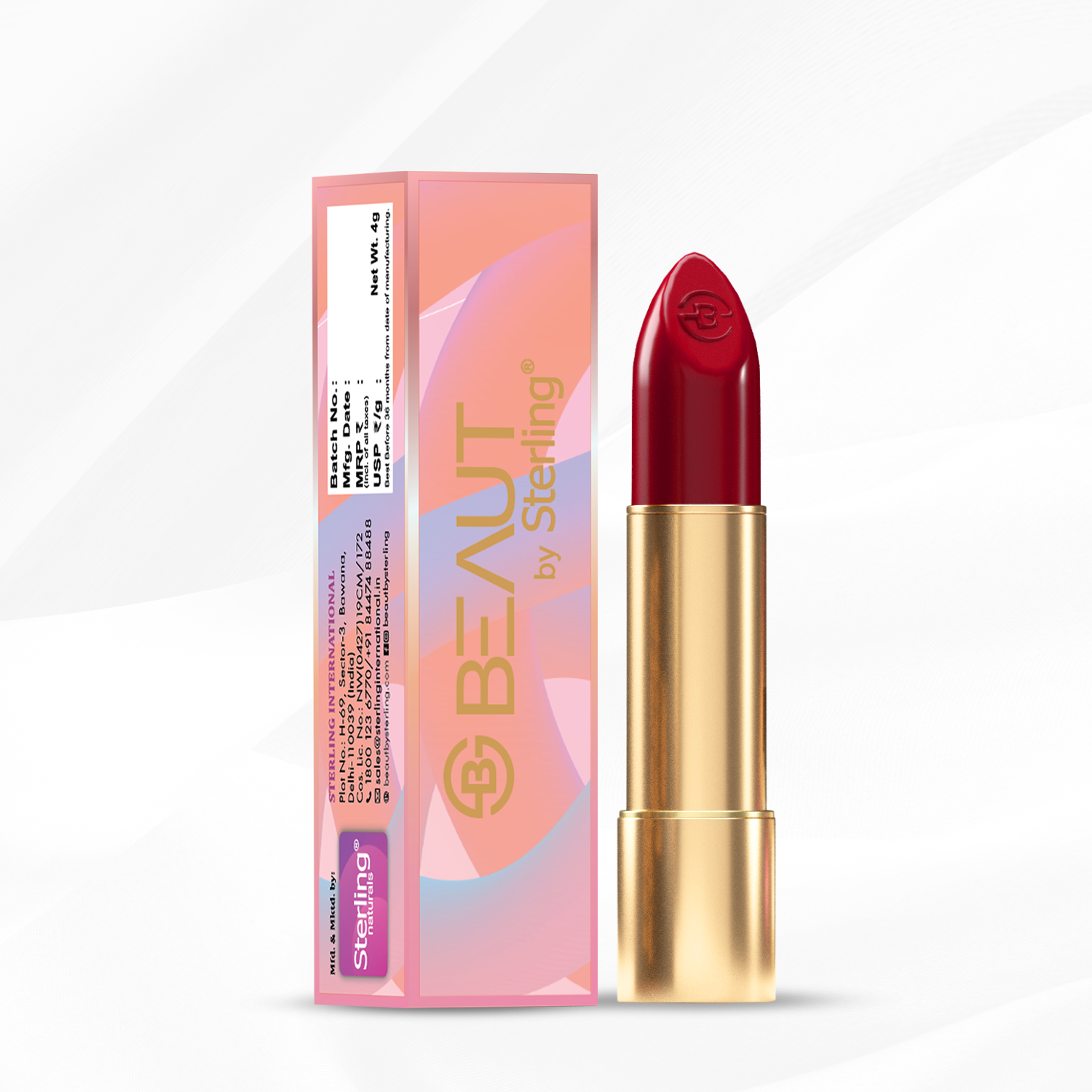 Super Lustrous Intense Glossy Lipstick, 12HR Long Stay, Smudge-Proof & Transfer-Proof (4 g)