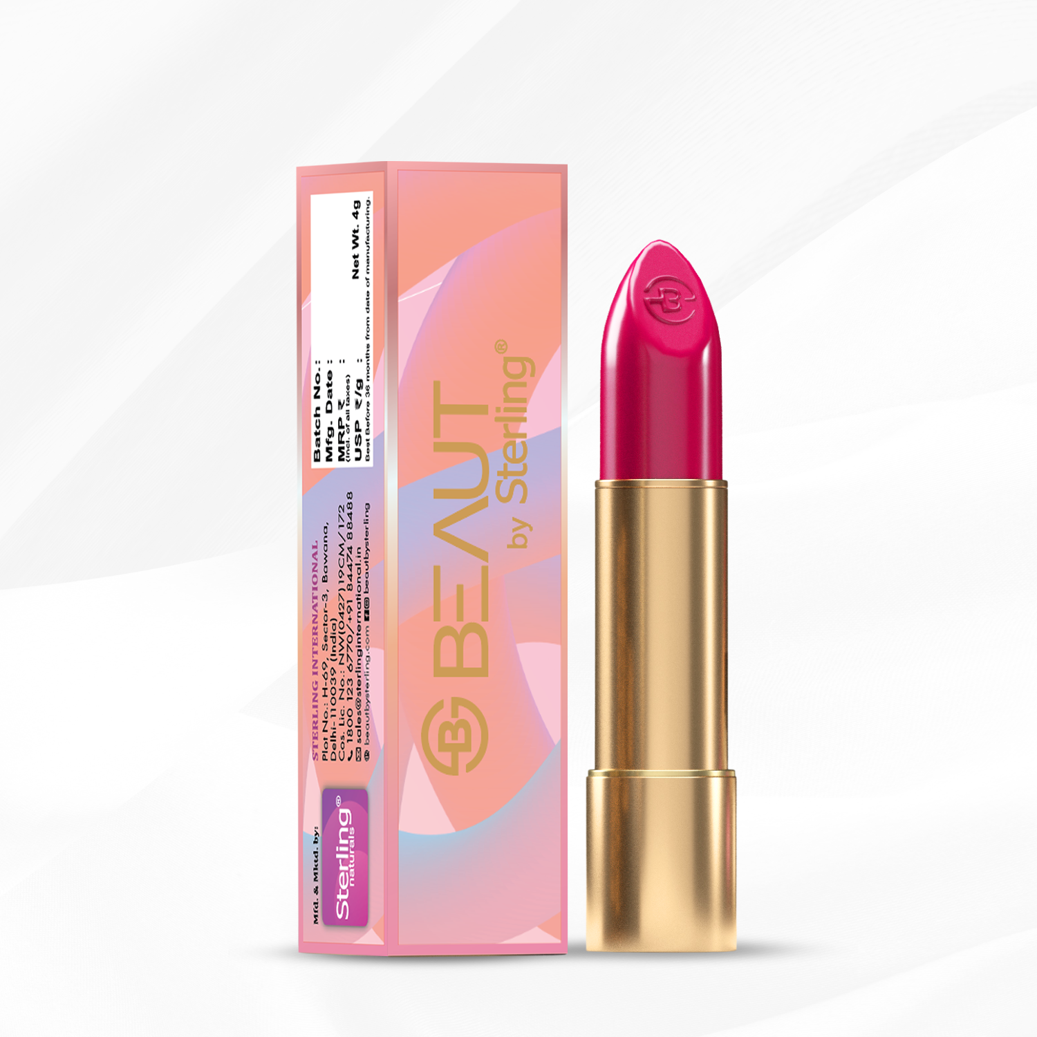Super Lustrous Intense Glossy Lipstick, 12HR Long Stay, Smudge-Proof & Transfer-Proof (4 g)