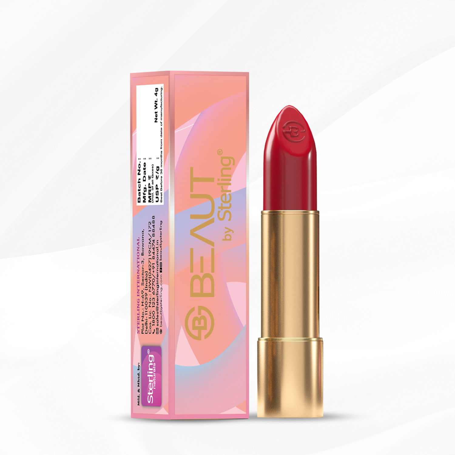Super Lustrous Intense Glossy Lipstick, 12HR Long Stay, Smudge-Proof & Transfer-Proof (4 g)