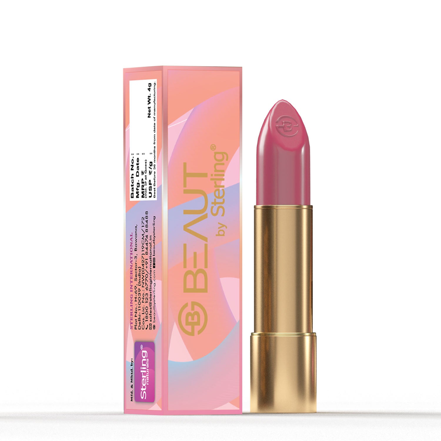 Super Lustrous Intense Glossy Lipstick, 12HR Long Stay, Smudge-Proof & Transfer-Proof (4 g)