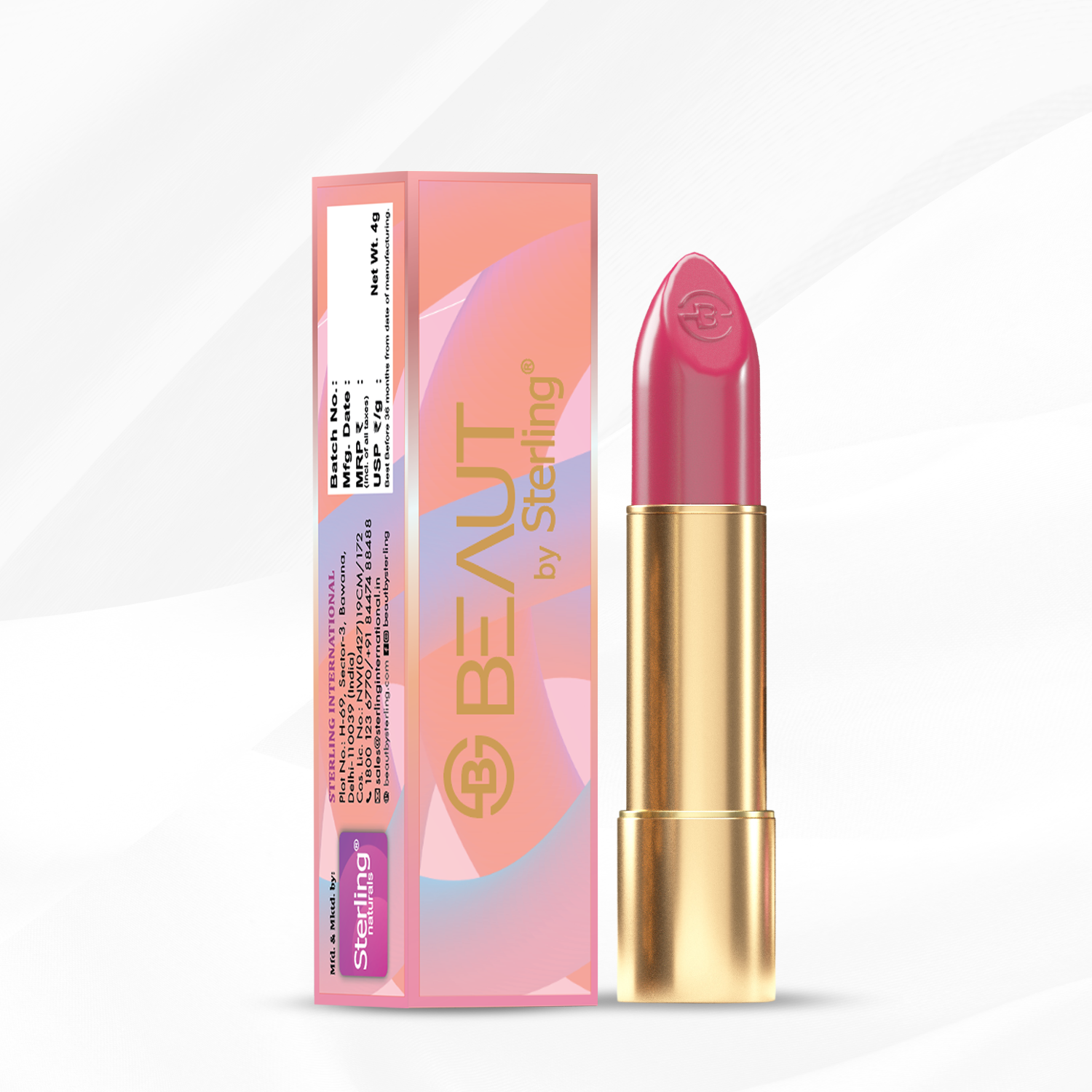Super Lustrous Intense Glossy Lipstick, 12HR Long Stay, Smudge-Proof & Transfer-Proof (4 g)