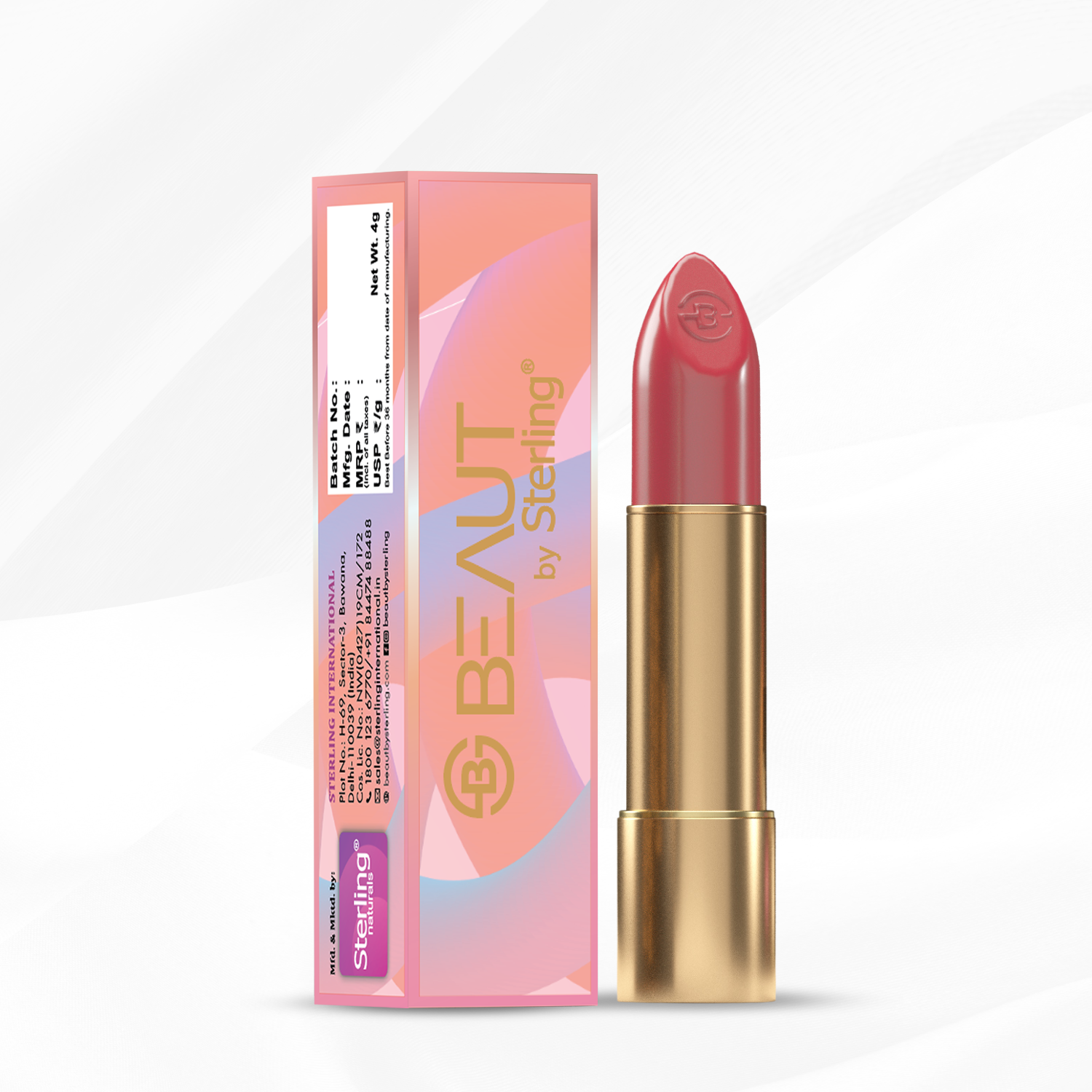 Super Lustrous Intense Glossy Lipstick, 12HR Long Stay, Smudge-Proof & Transfer-Proof (4 g)