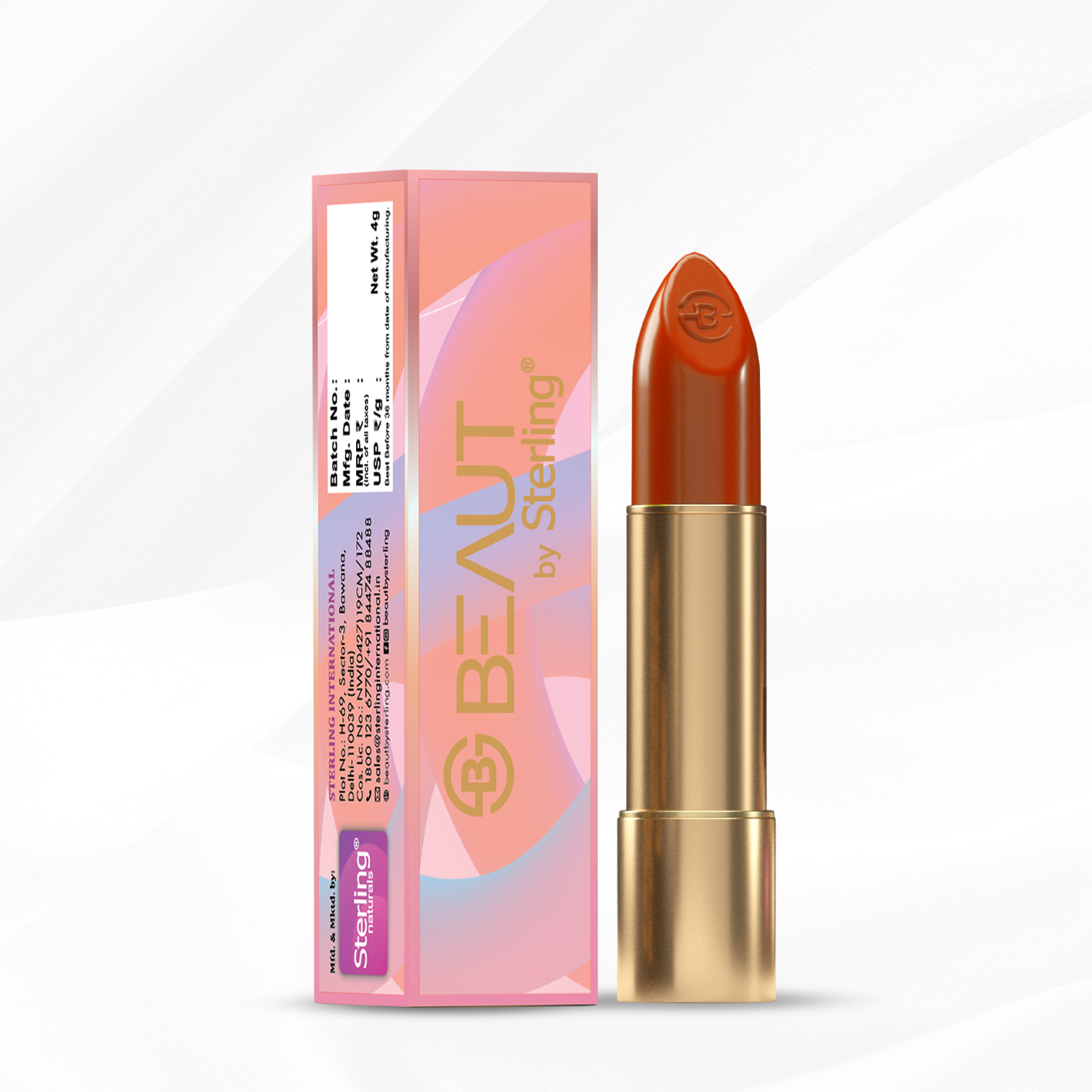 Super Lustrous Intense Glossy Lipstick, 12HR Long Stay, Smudge-Proof & Transfer-Proof (4 g)