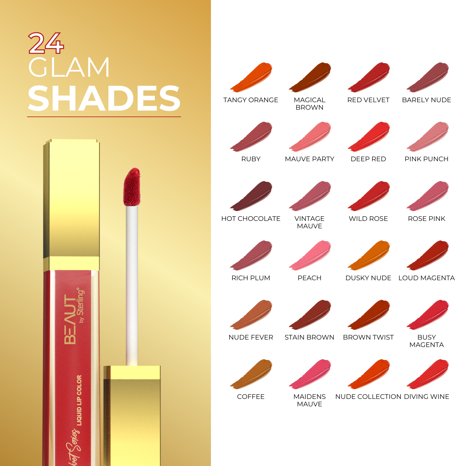 Super Lustrous Intense Glossy Liquid Lip Color, 12HR Long Stay, Smudge-Proof & Transfer-Proof