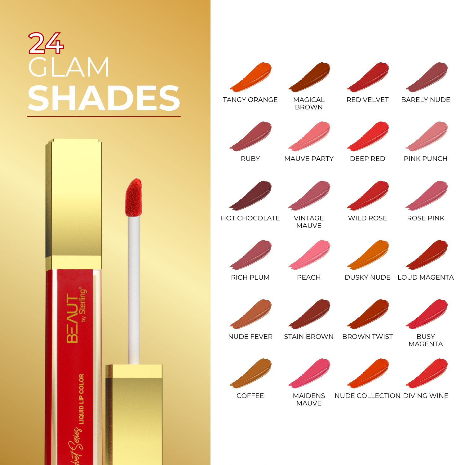 Super Lustrous Intense Glossy Liquid Lip Color, 12HR Long Stay, Smudge-Proof & Transfer-Proof