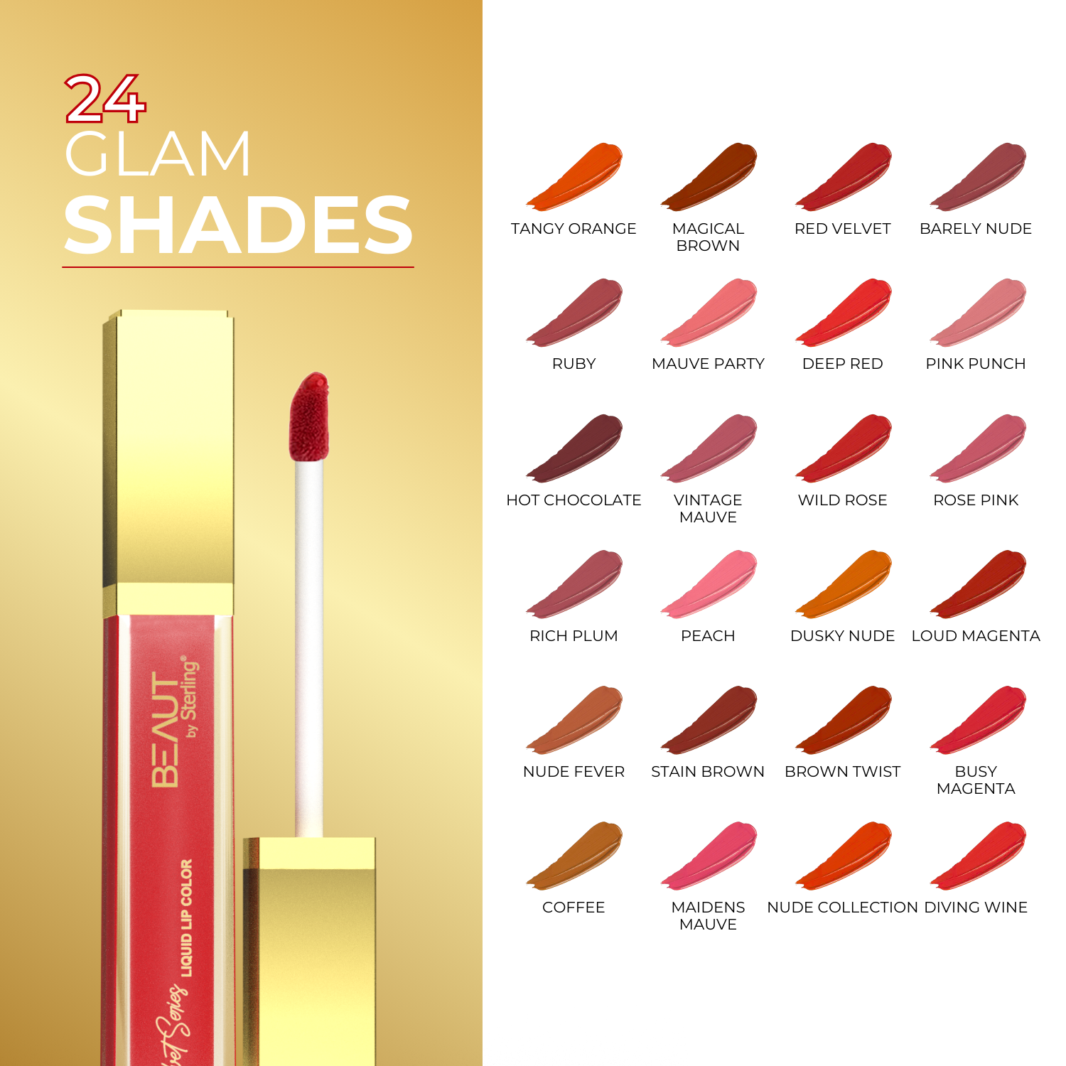 Super Lustrous Intense Glossy Liquid Lip Color, 12HR Long Stay, Smudge-Proof & Transfer-Proof