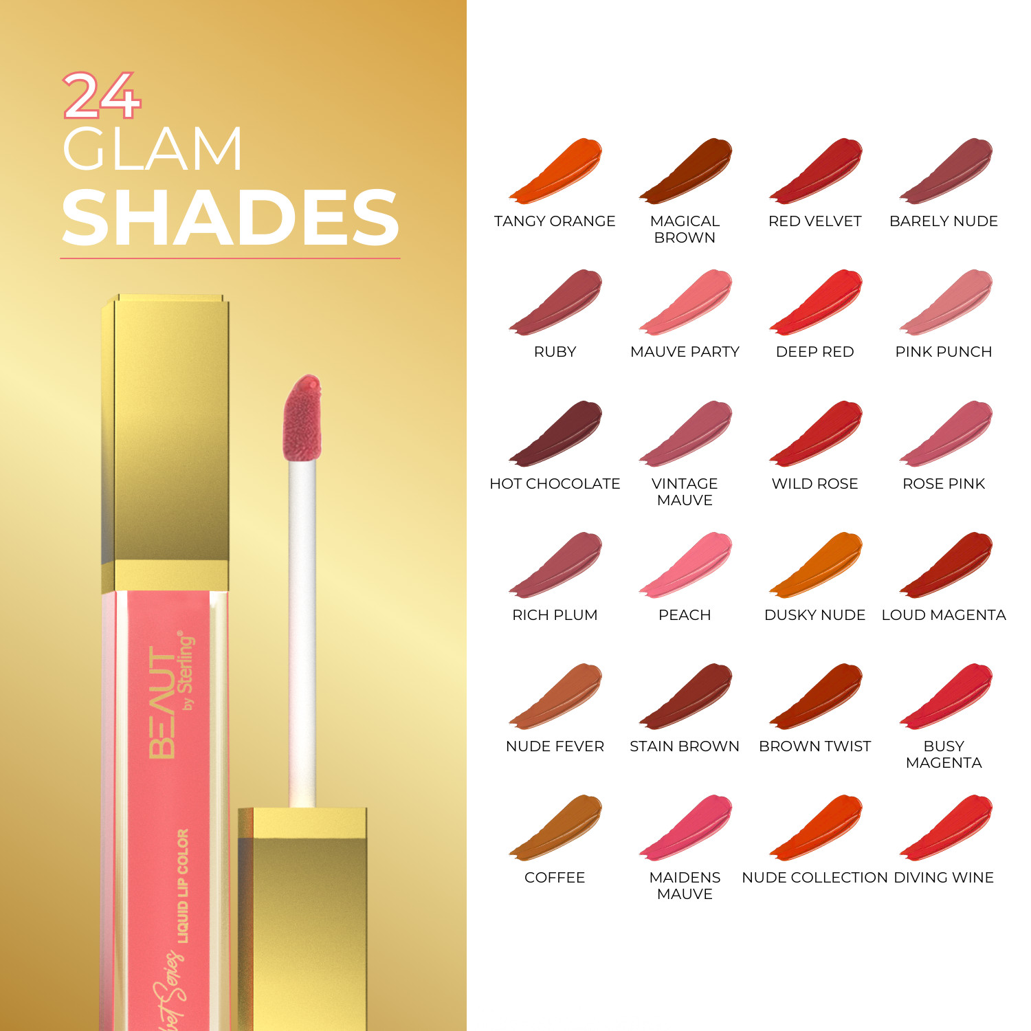 Super Lustrous Intense Glossy Liquid Lip Color, 12HR Long Stay, Smudge-Proof & Transfer-Proof
