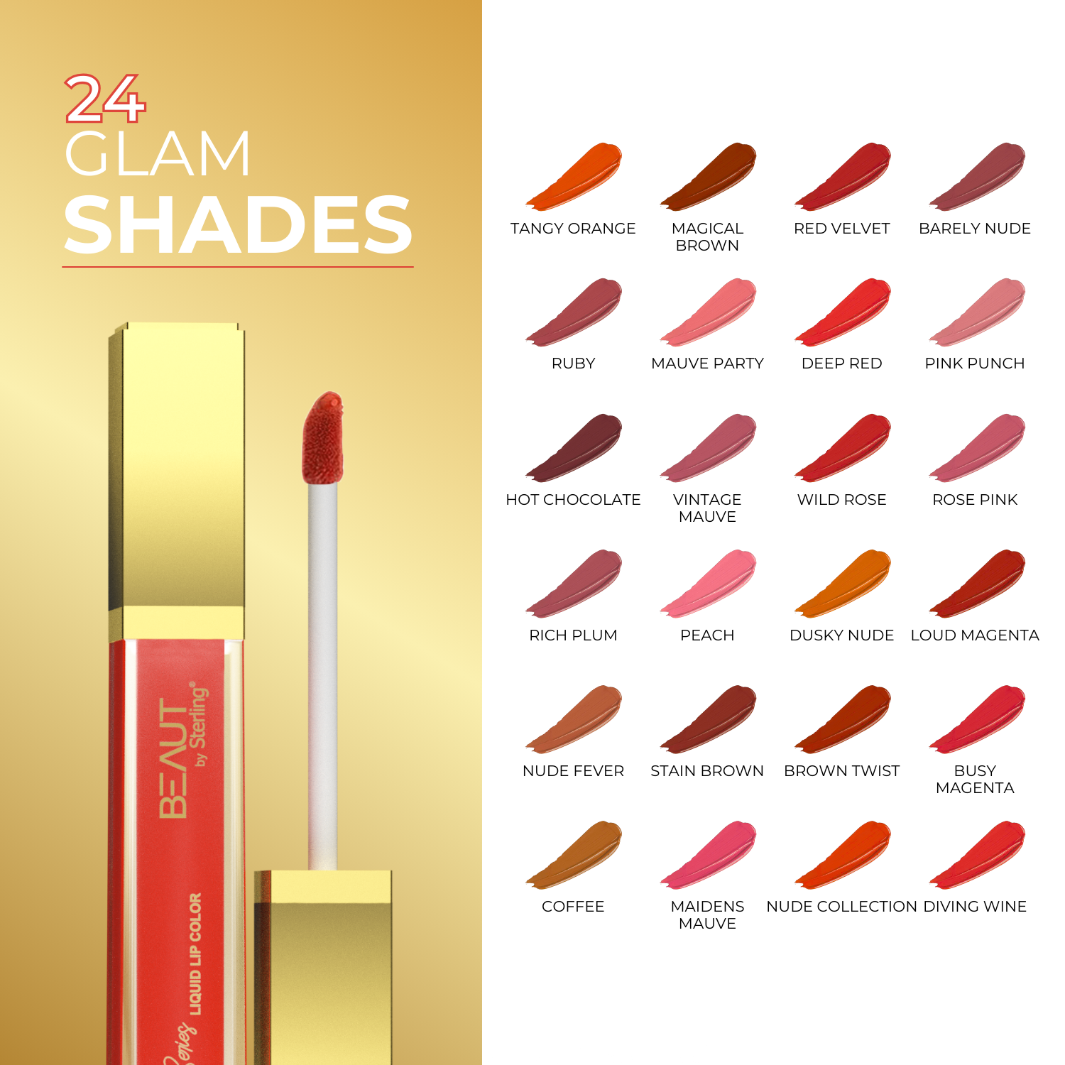 Super Lustrous Intense Glossy Liquid Lip Color, 12HR Long Stay, Smudge-Proof & Transfer-Proof
