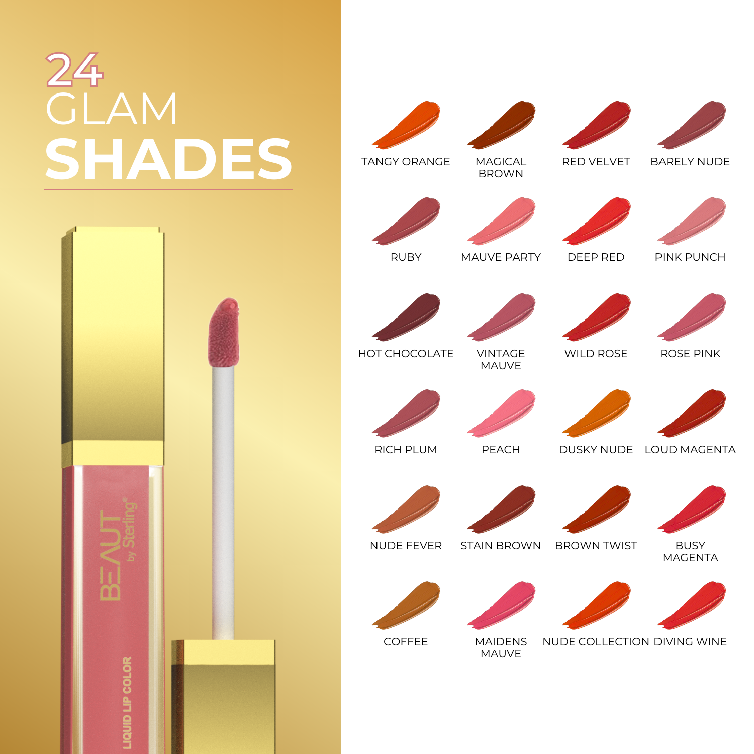 Super Lustrous Intense Glossy Liquid Lip Color, 12HR Long Stay, Smudge-Proof & Transfer-Proof