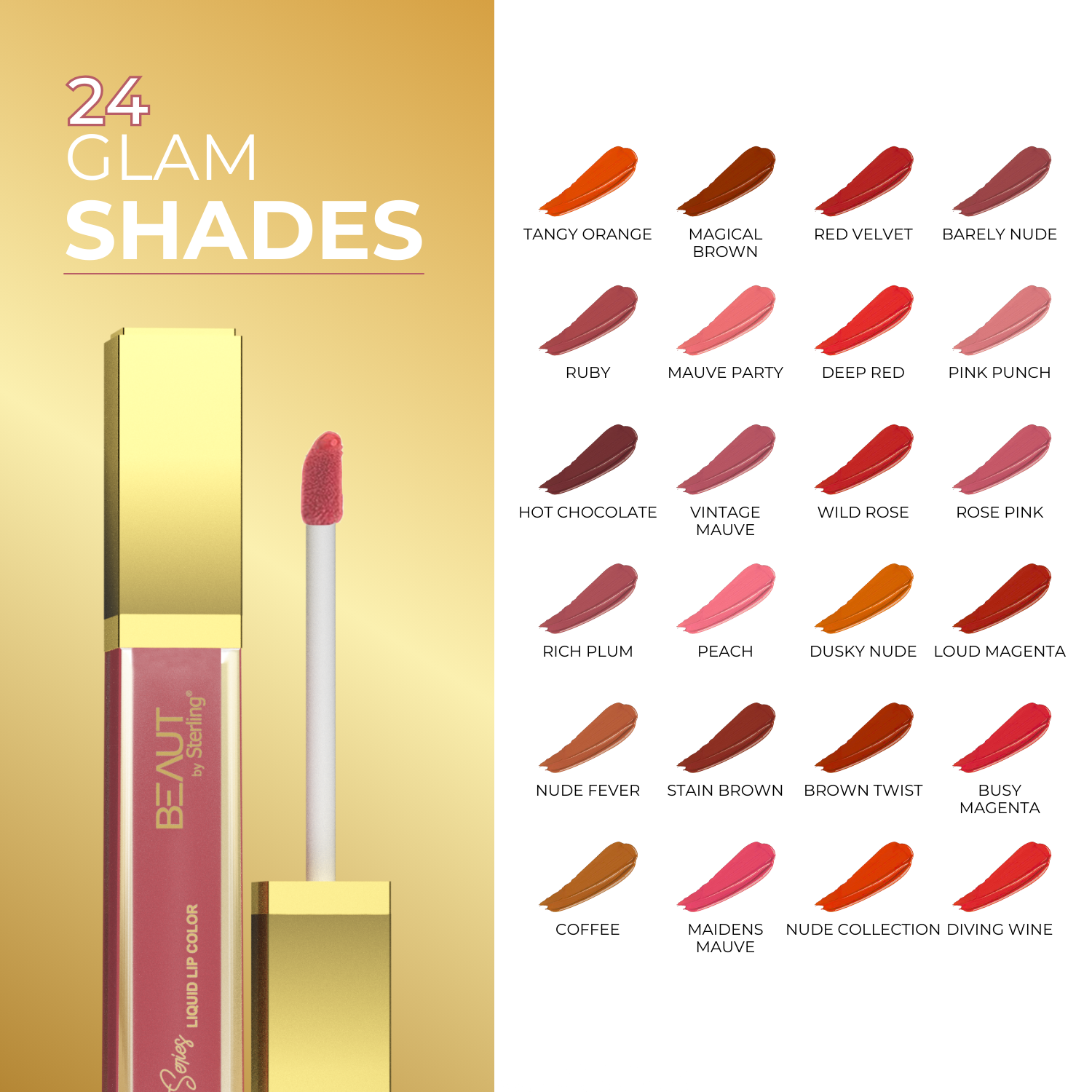 Super Lustrous Intense Glossy Liquid Lip Color, 12HR Long Stay, Smudge-Proof & Transfer-Proof