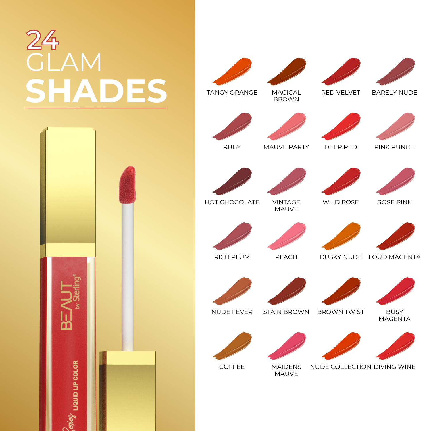 Super Lustrous Intense Glossy Liquid Lip Color, 12HR Long Stay, Smudge-Proof & Transfer-Proof