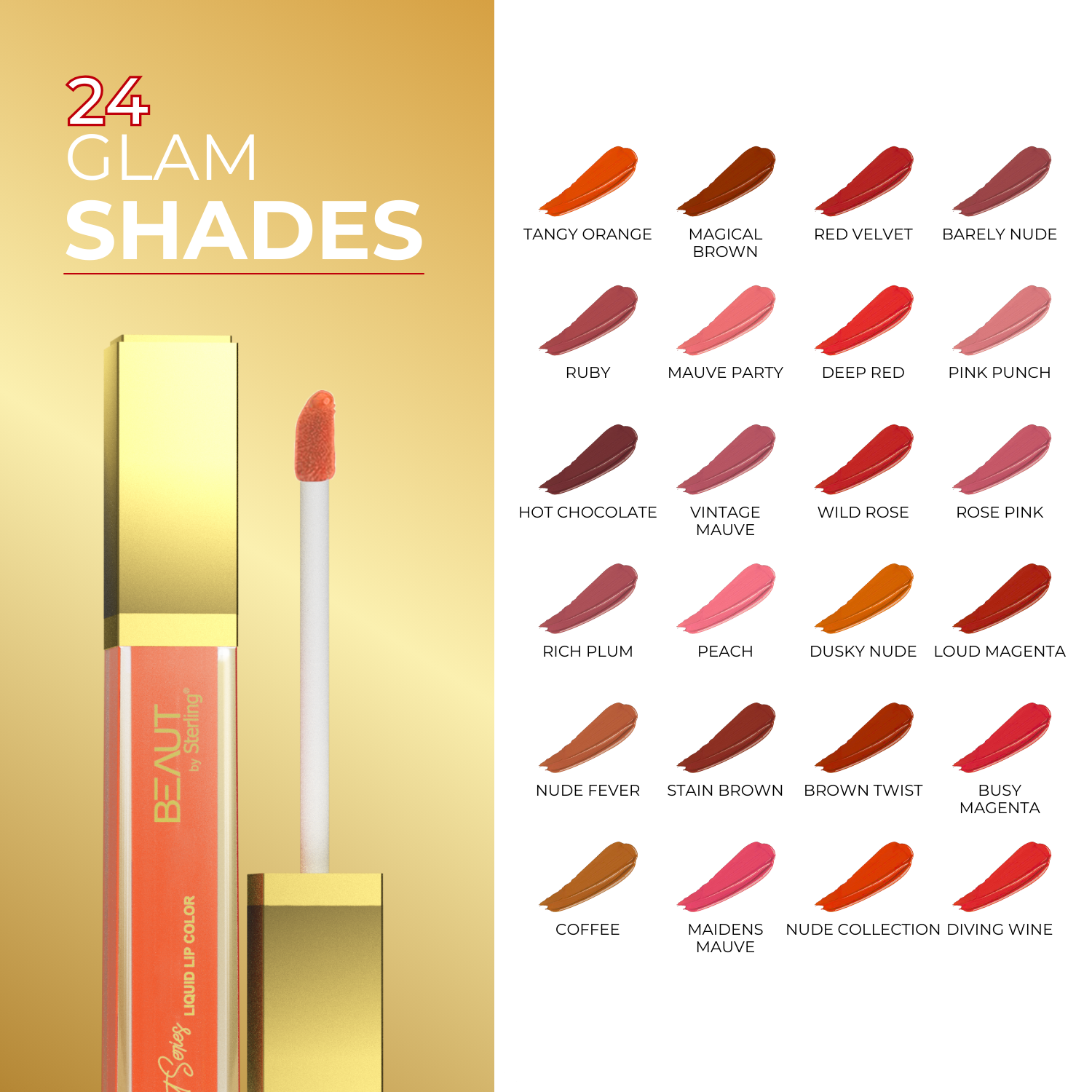 Super Lustrous Intense Glossy Liquid Lip Color, 12HR Long Stay, Smudge-Proof & Transfer-Proof