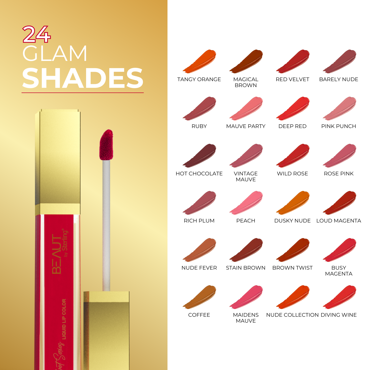 Super Lustrous Intense Glossy Liquid Lip Color, 12HR Long Stay, Smudge-Proof & Transfer-Proof