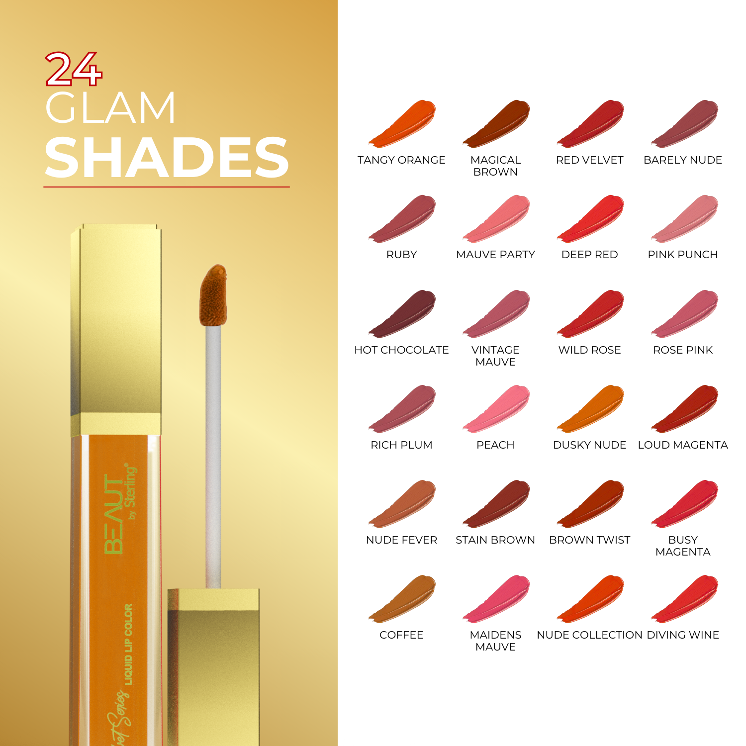 Super Lustrous Intense Glossy Liquid Lip Color, 12HR Long Stay, Smudge-Proof & Transfer-Proof