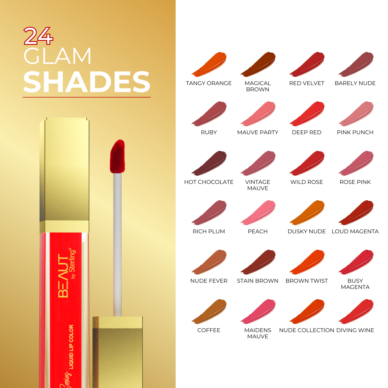 Super Lustrous Intense Glossy Liquid Lip Color, 12HR Long Stay, Smudge-Proof & Transfer-Proof