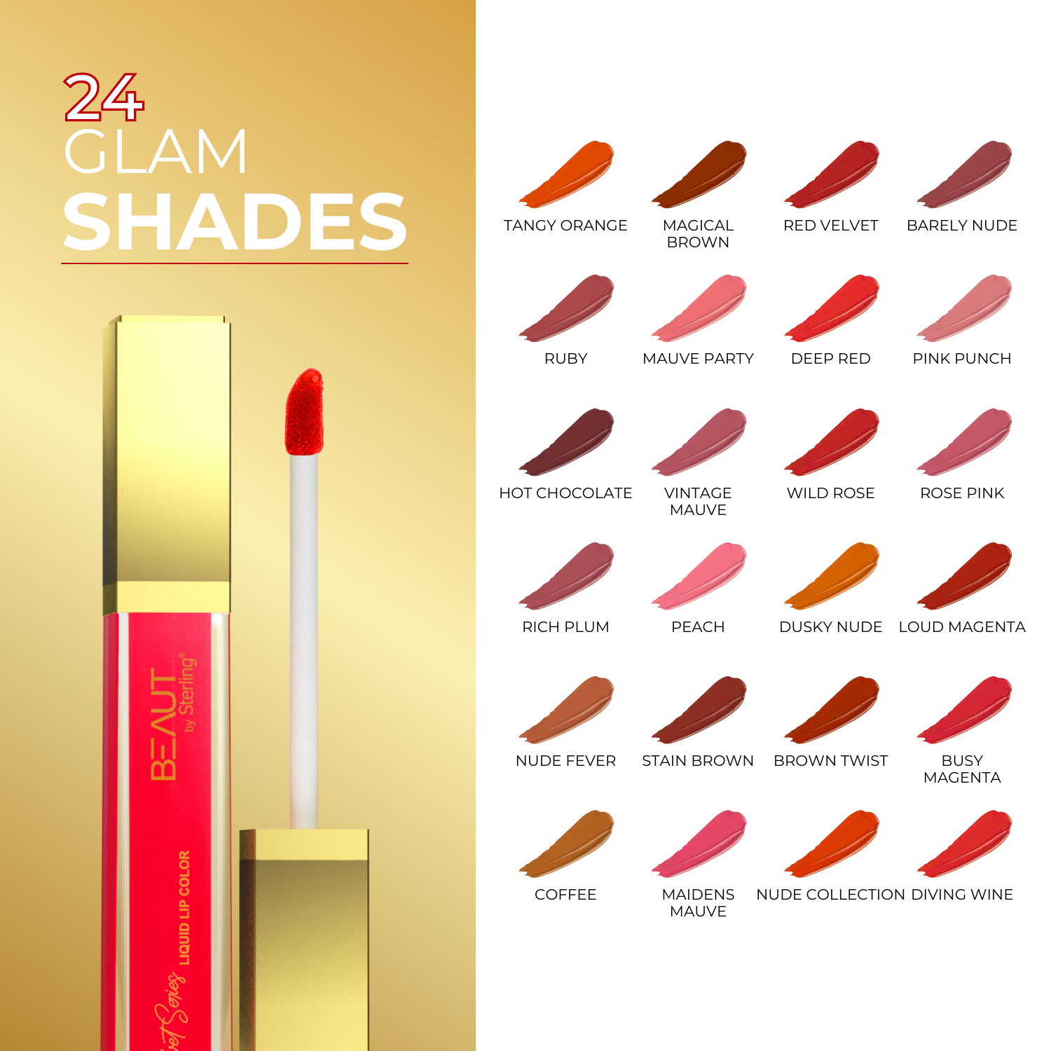 Super Lustrous Intense Glossy Liquid Lip Color, 12HR Long Stay, Smudge-Proof & Transfer-Proof