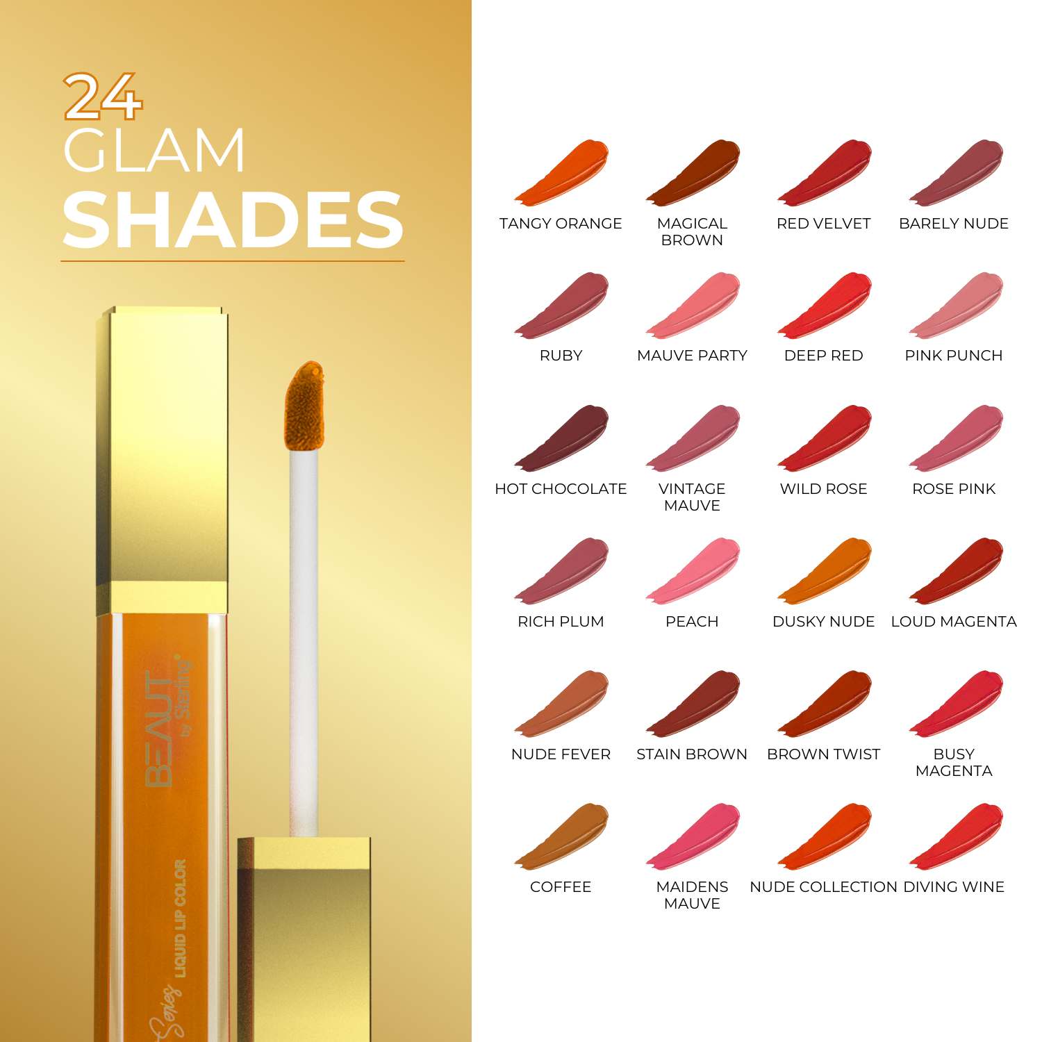 Super Lustrous Intense Glossy Liquid Lip Color, 12HR Long Stay, Smudge-Proof & Transfer-Proof