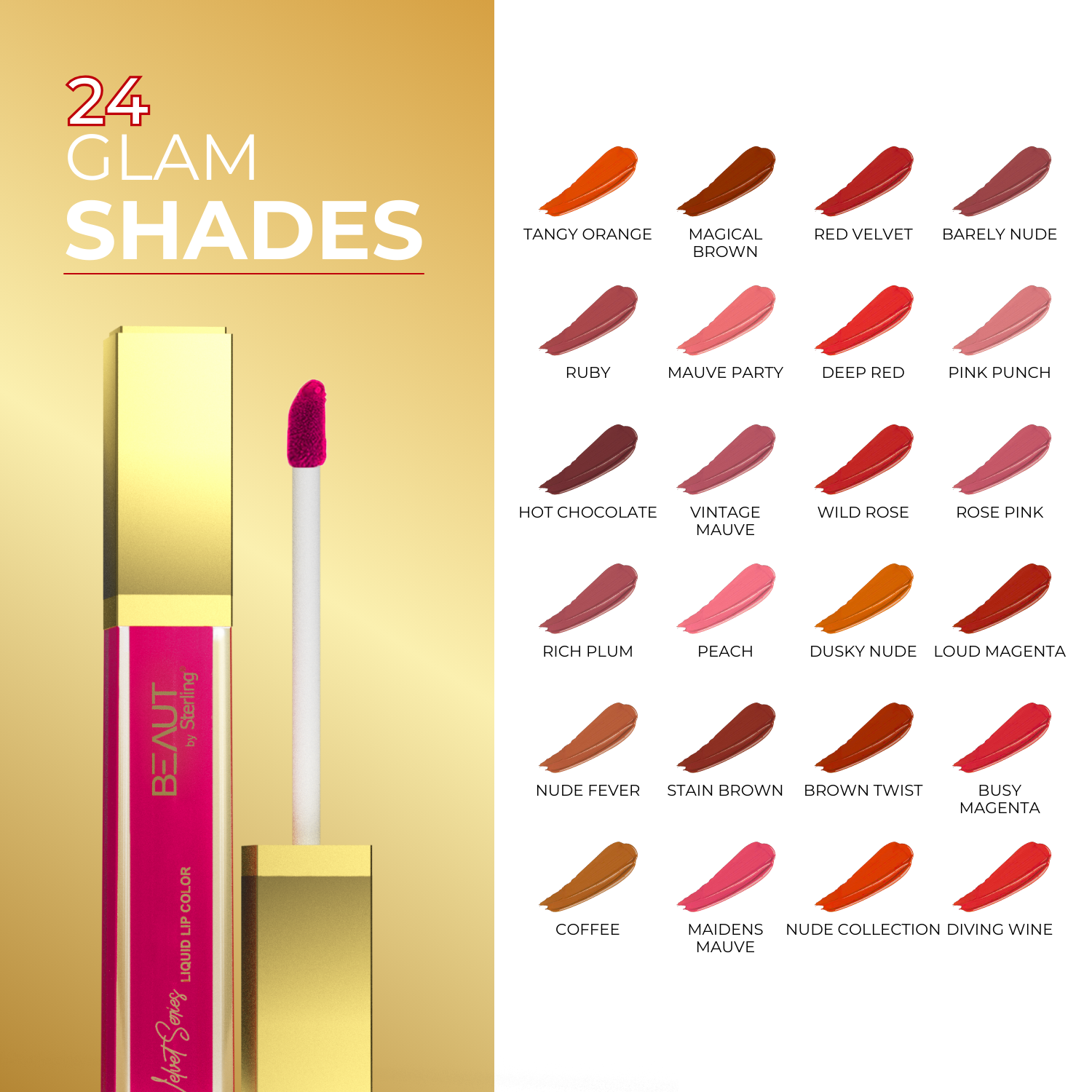 Super Lustrous Intense Glossy Liquid Lip Color, 12HR Long Stay, Smudge-Proof & Transfer-Proof