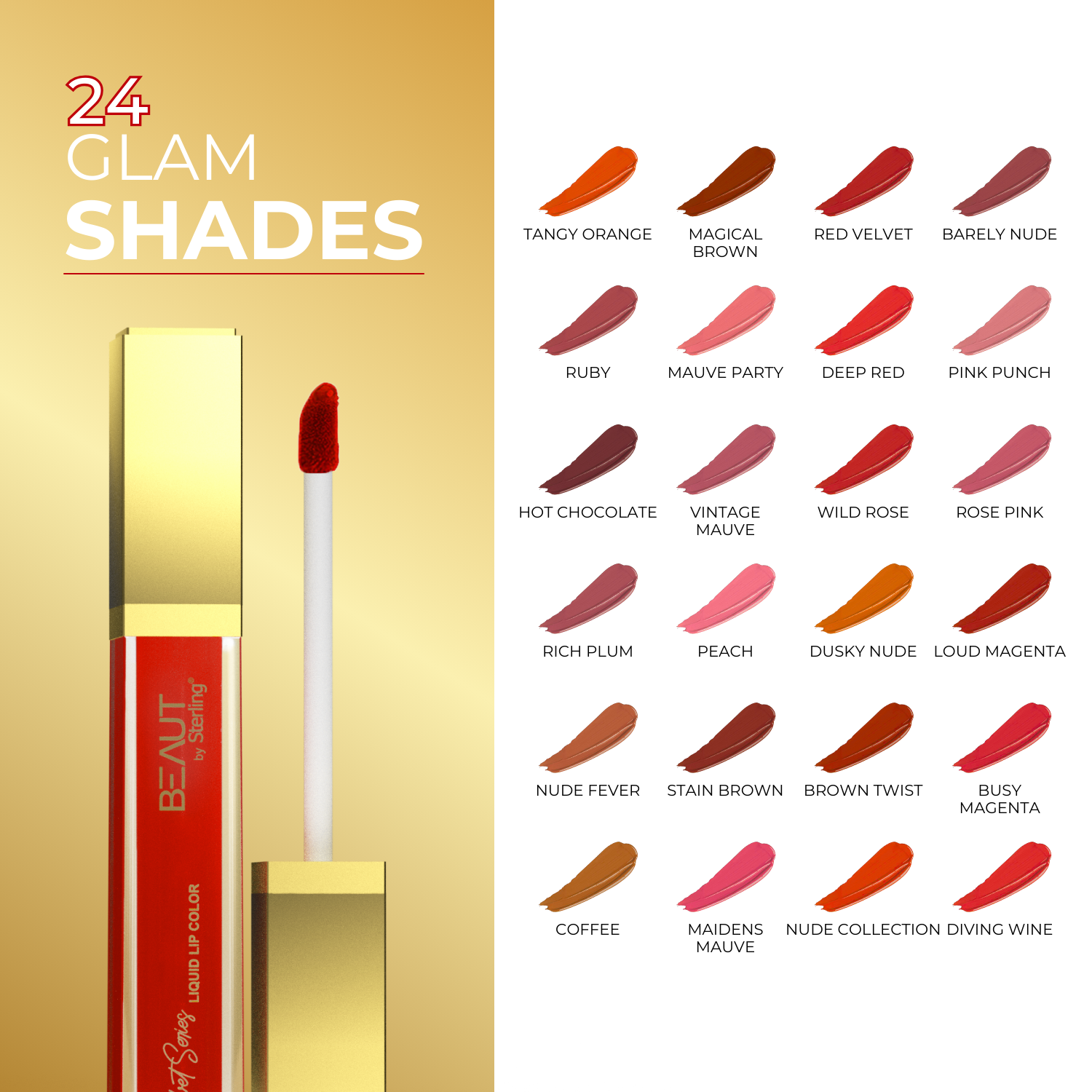 Super Lustrous Intense Glossy Liquid Lip Color, 12HR Long Stay, Smudge-Proof & Transfer-Proof