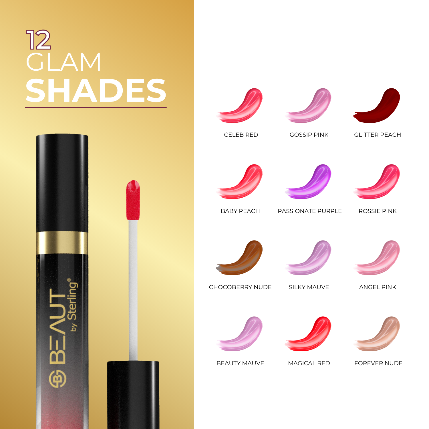 Vitamin-E Rich Colored Lip Gloss, Gives High Shine Glossy Finish for Fuller & Plump Lips, Lightweight & Non-Sticky (4.5 ml)