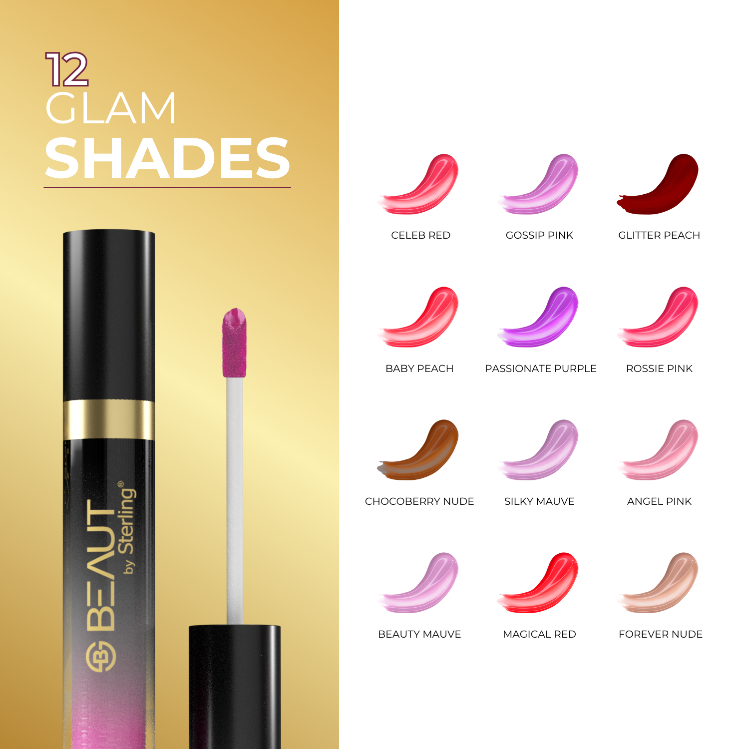 Vitamin-E Rich Colored Lip Gloss, Gives High Shine Glossy Finish for Fuller & Plump Lips, Lightweight & Non-Sticky (4.5 ml)