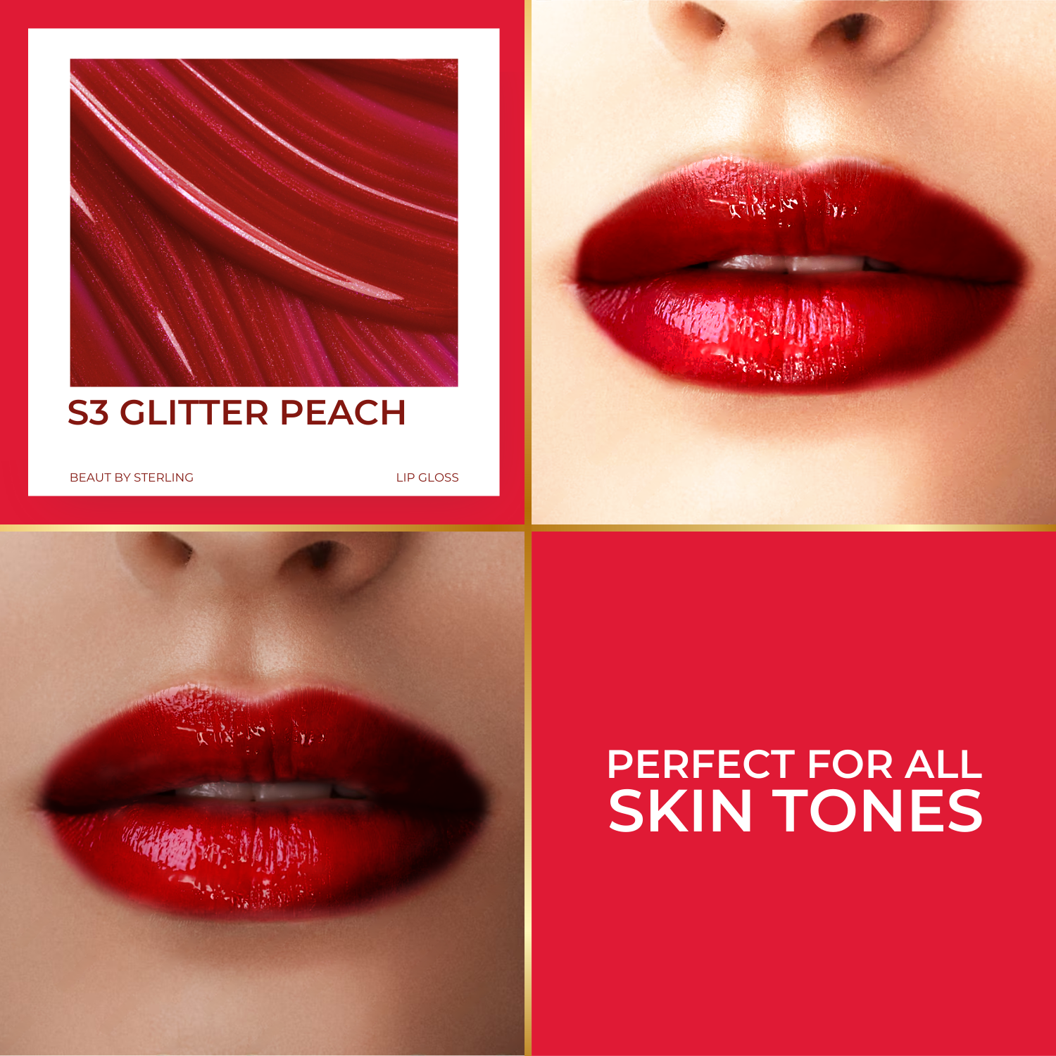 Vitamin-E Rich Colored Lip Gloss, Gives High Shine Glossy Finish for Fuller & Plump Lips, Lightweight & Non-Sticky (4.5 ml)