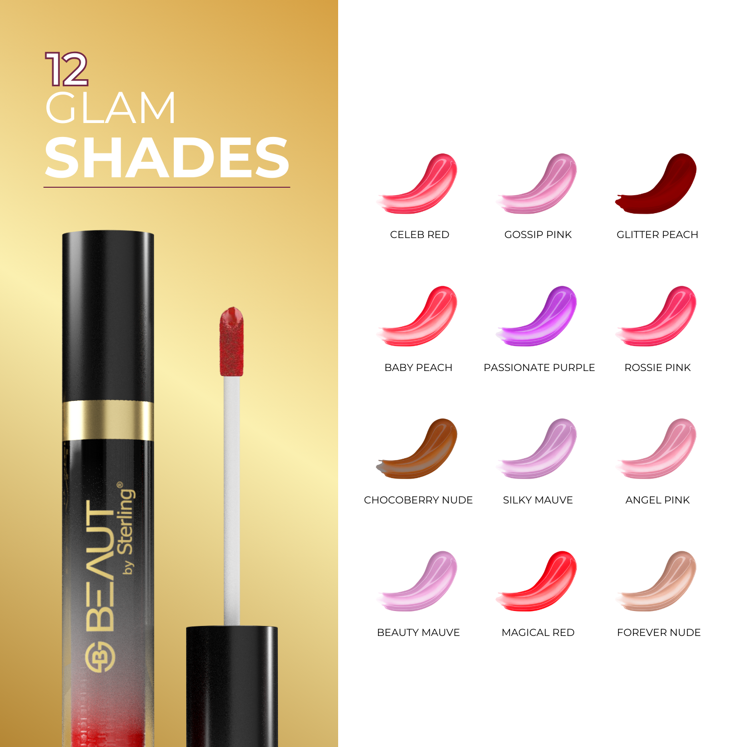 Vitamin-E Rich Colored Lip Gloss, Gives High Shine Glossy Finish for Fuller & Plump Lips, Lightweight & Non-Sticky (4.5 ml)