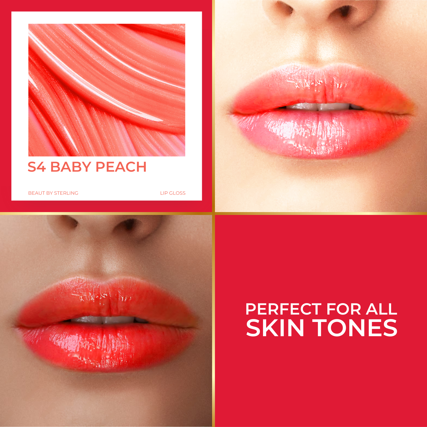 Vitamin-E Rich Colored Lip Gloss, Gives High Shine Glossy Finish for Fuller & Plump Lips, Lightweight & Non-Sticky (4.5 ml)