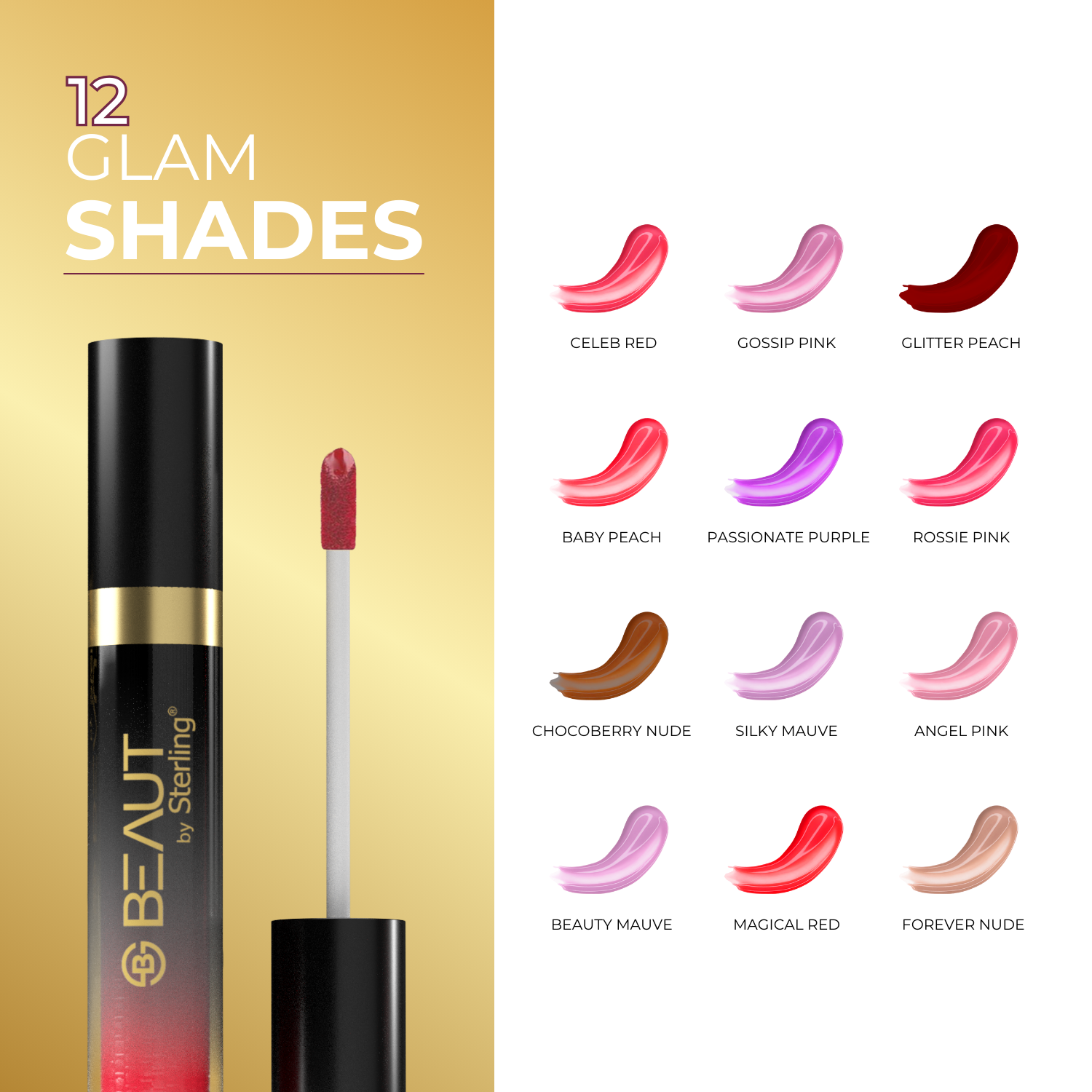 Vitamin-E Rich Colored Lip Gloss, Gives High Shine Glossy Finish for Fuller & Plump Lips, Lightweight & Non-Sticky (4.5 ml)