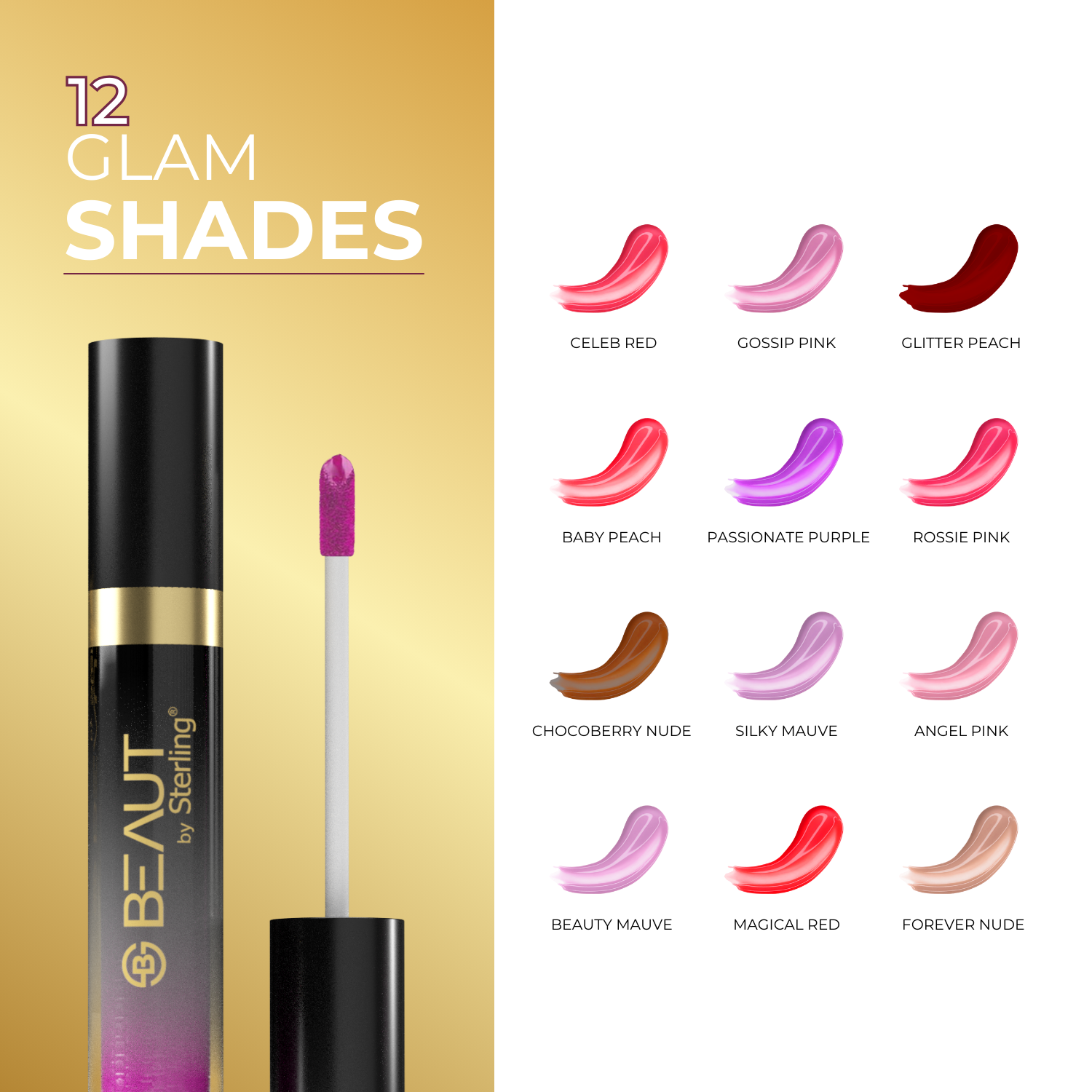 Vitamin-E Rich Colored Lip Gloss, Gives High Shine Glossy Finish for Fuller & Plump Lips, Lightweight & Non-Sticky (4.5 ml)