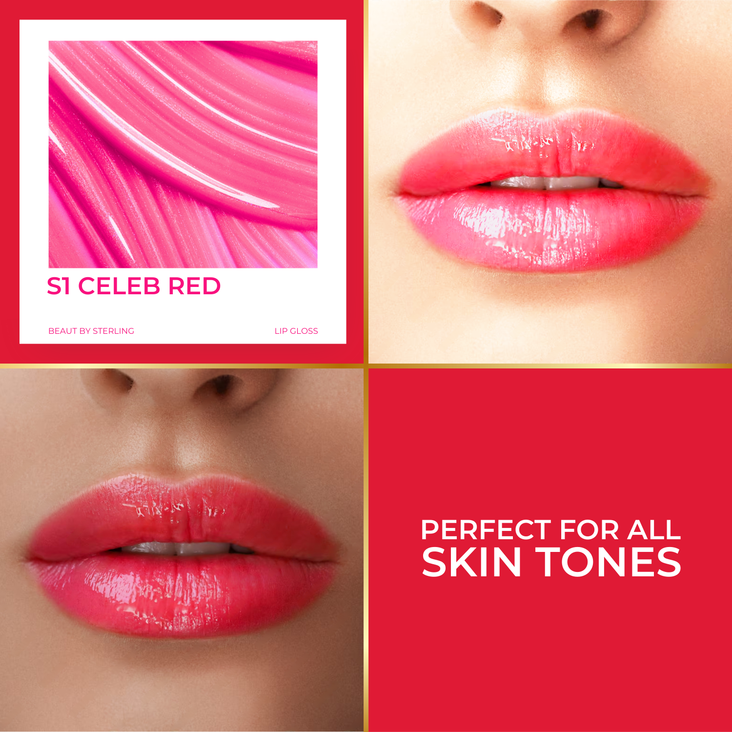 Vitamin-E Rich Colored Lip Gloss, Gives High Shine Glossy Finish for Fuller & Plump Lips, Lightweight & Non-Sticky (4.5 ml)