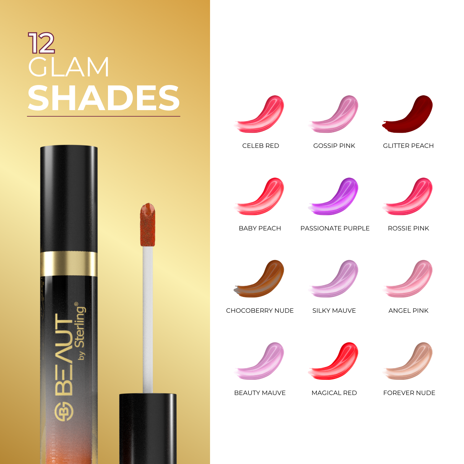 Vitamin-E Rich Colored Lip Gloss, Gives High Shine Glossy Finish for Fuller & Plump Lips, Lightweight & Non-Sticky (4.5 ml)