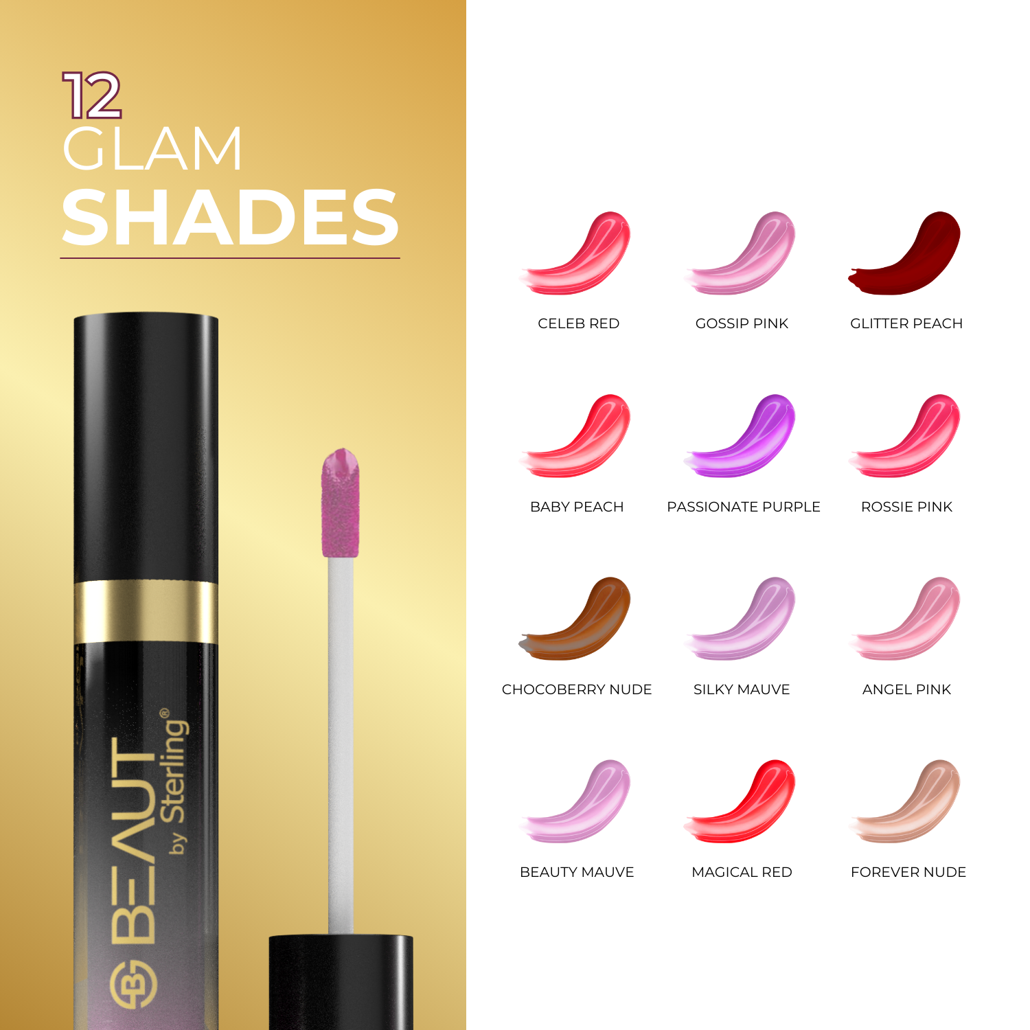 Vitamin-E Rich Colored Lip Gloss, Gives High Shine Glossy Finish for Fuller & Plump Lips, Lightweight & Non-Sticky (4.5 ml)