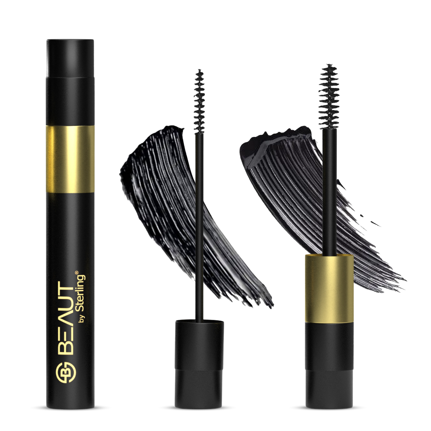 2-in-1 Lengthening & Volumizing Mascara - Black, Smudge-proof & Waterproof, Long Lasting, Lightweight & Quick Drying (7 ml)