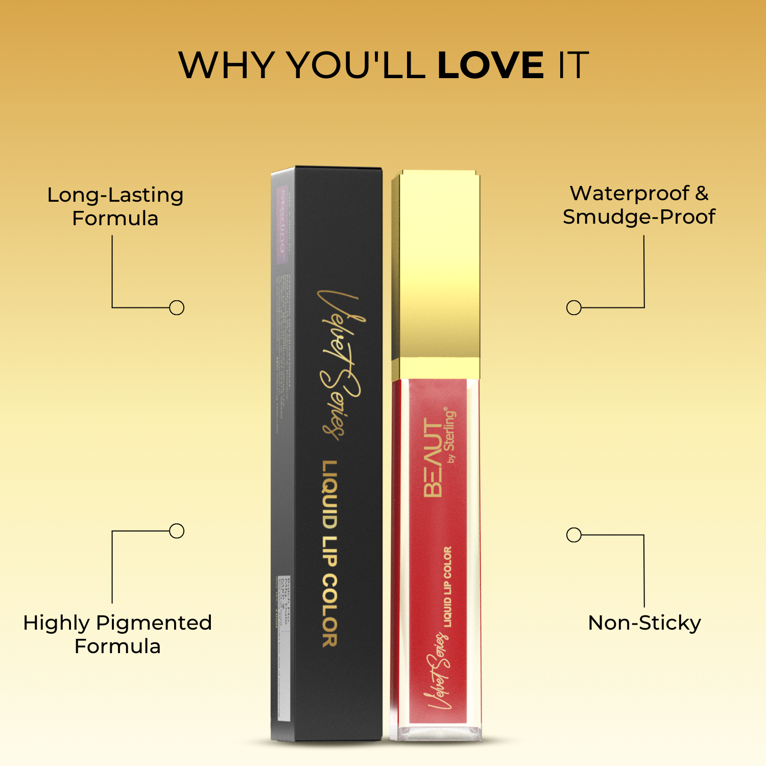 Super Lustrous Intense Matte Liquid Lip Color, 12HR Long Stay, Smudge-Proof & Transfer-Proof