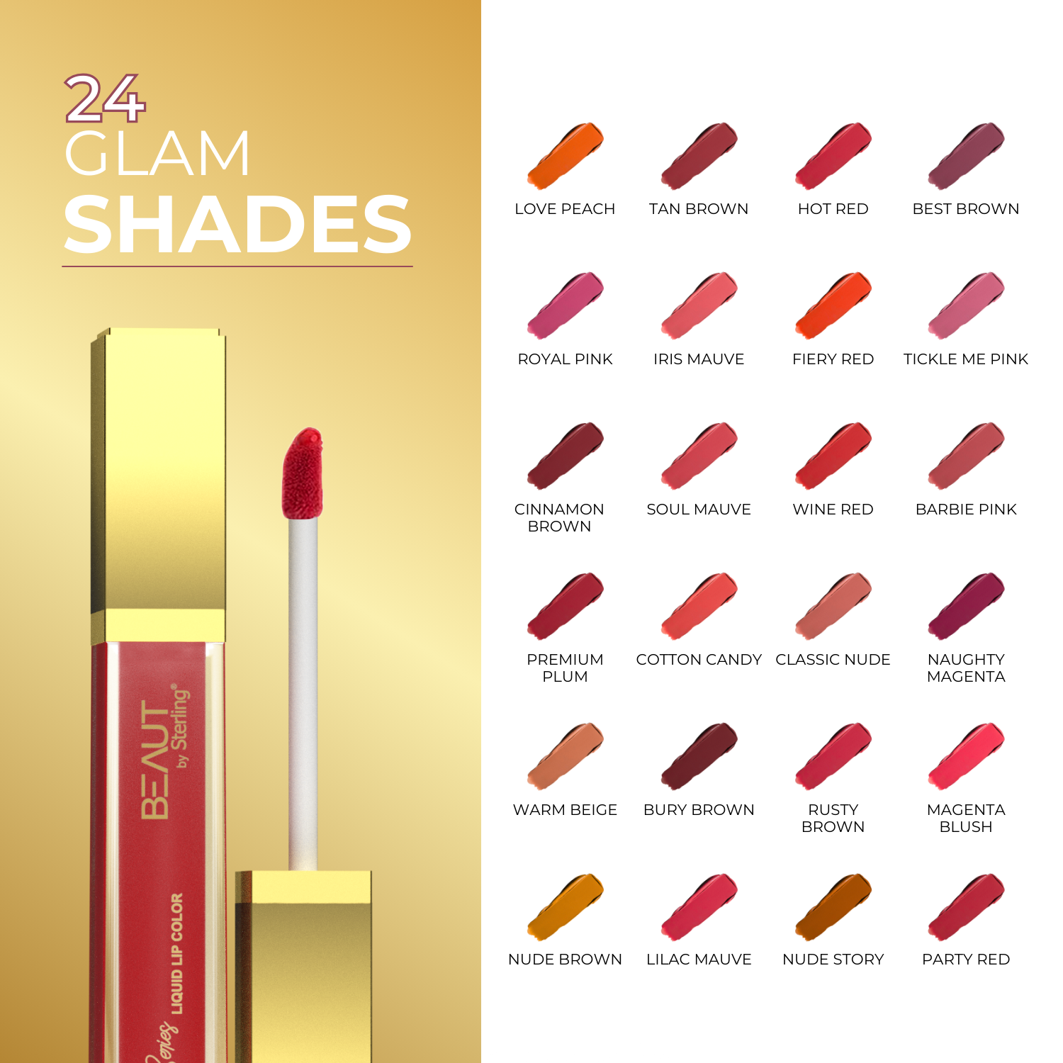 Super Lustrous Intense Matte Liquid Lip Color, 12HR Long Stay, Smudge-Proof & Transfer-Proof