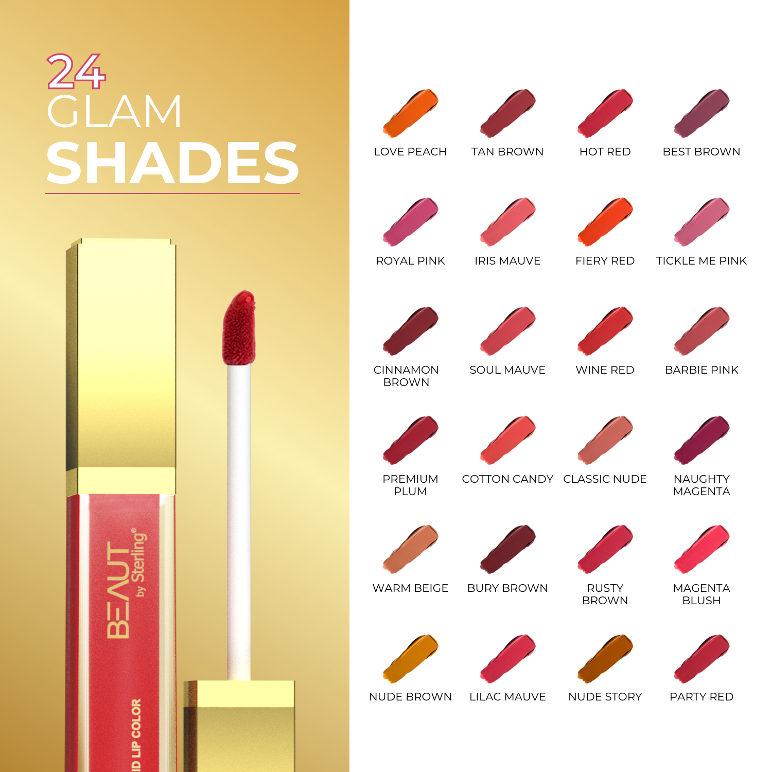 Super Lustrous Intense Matte Liquid Lip Color, 12HR Long Stay, Smudge-Proof & Transfer-Proof