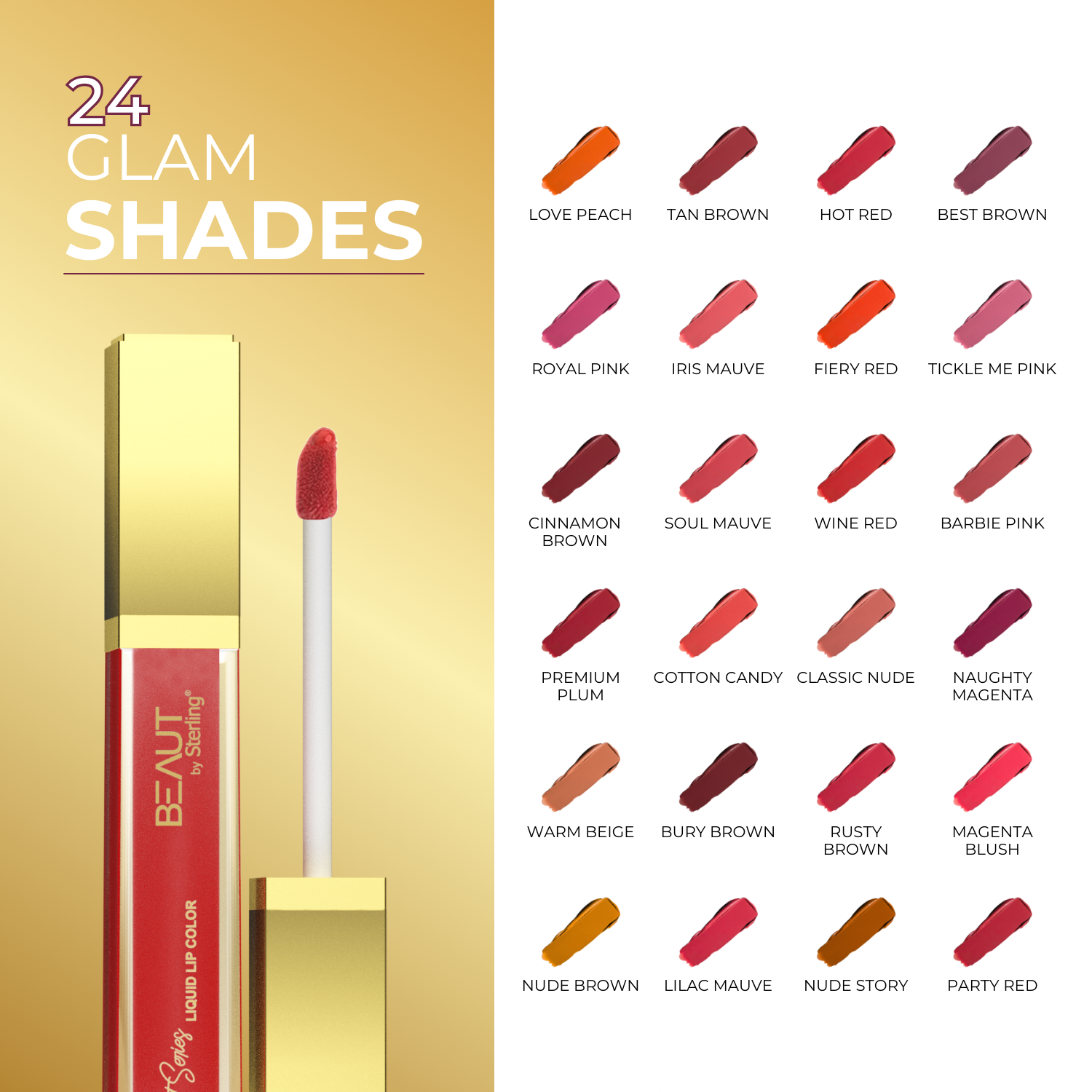 Super Lustrous Intense Matte Liquid Lip Color, 12HR Long Stay, Smudge-Proof & Transfer-Proof